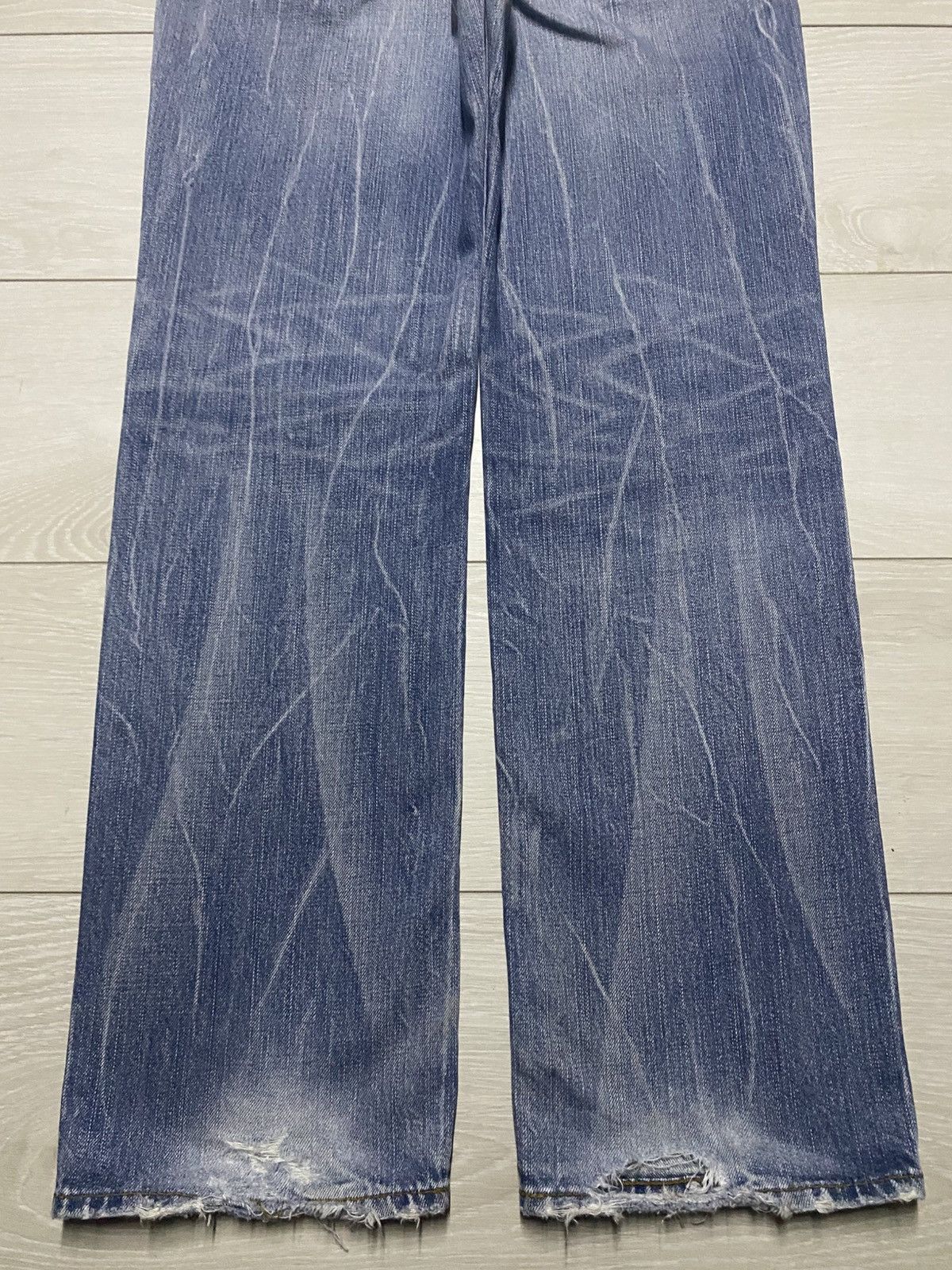 Levi's Vintage Levis 502 Thunder Wash Distressed Loose Jeans Size US 32 / EU 48 - 6 Thumbnail