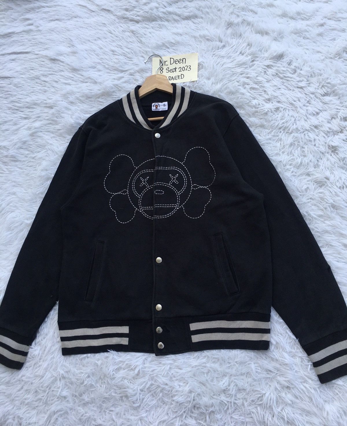 Bape × Kaws Bape x Kaws Baby Milo Varsity Jacket Size US S / EU 44-46 / 1 - 3 Thumbnail