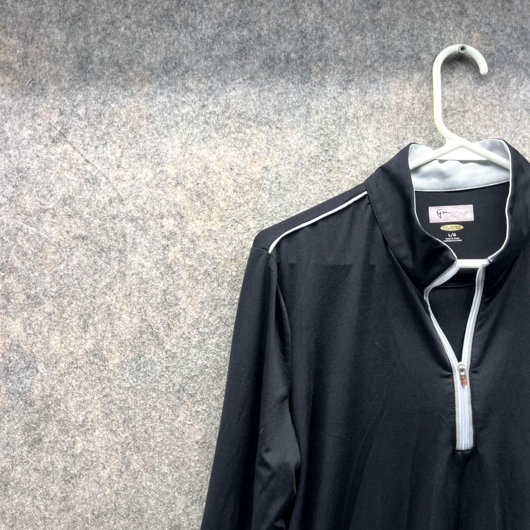 Vintage Greg Norman Shirt Womens L Black Sweatshirt Women Large Zip Play Dry Polyester Knit Stretch Size L / US 10 / IT 46 - 3 Thumbnail