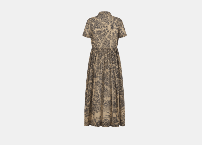 Dior o1w1db10525 351R81 Mid-Length Shirtdress in Beige/Black Size S / US 4 / IT 40 - 2 Thumbnail
