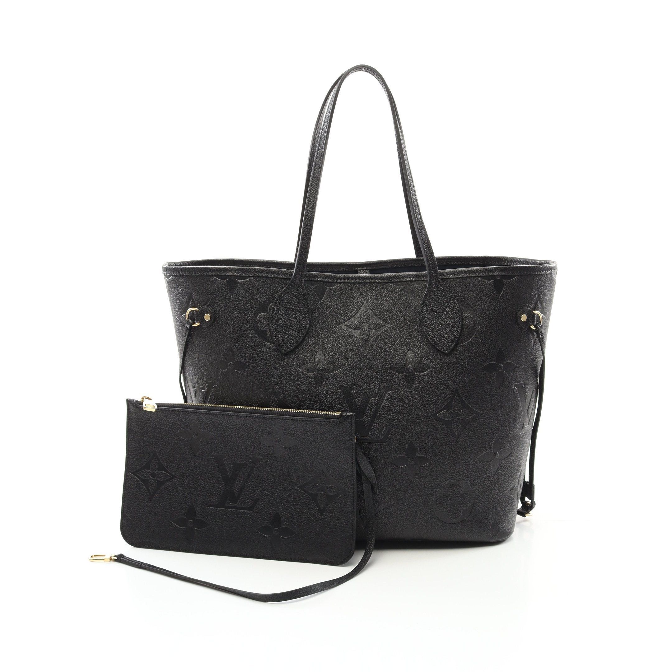 Louis Vuitton Neverfull Mm Monogram Empreinte Noir Shoulder Bag Tote Leather Black, Women's