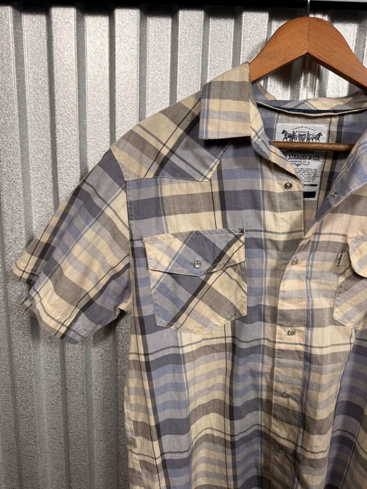 Levi's Vintage Levis Western Pearl Snap Button Up Plaid Shirt Size US M / EU 48-50 / 2 - 3 Thumbnail