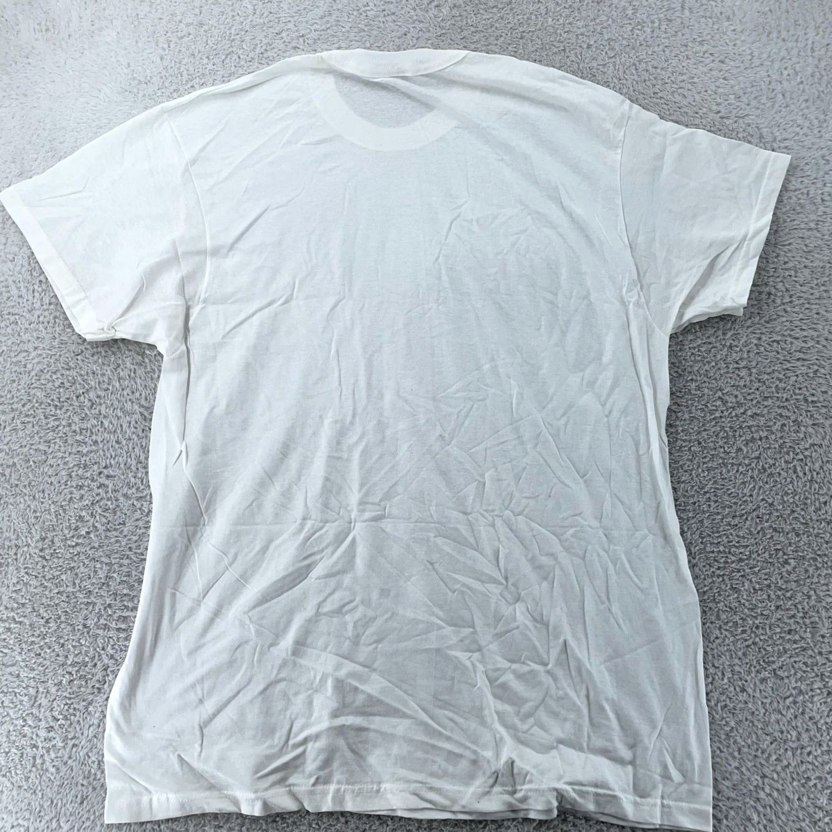 Fruit Of The Loom Vtg Blank White Fruit of the Loom T-Shirt Mens Large Crewneck Short Sleeve Tee Size US L / EU 52-54 / 3 - 7 Thumbnail