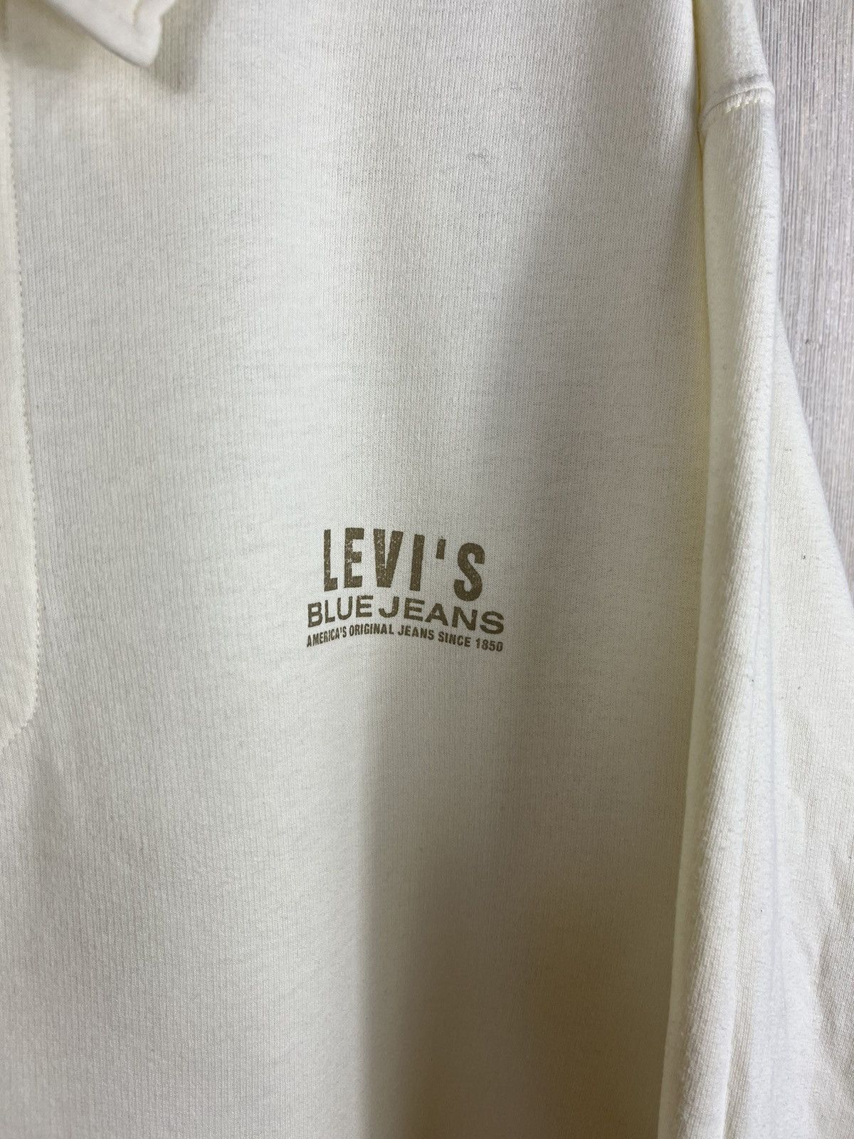 Levi's × Levi's Vintage Clothing × Vintage Vintage 70s Levi’s blue jeans half zip sweatshirt polo Size US L / EU 52-54 / 3 - 8 Thumbnail