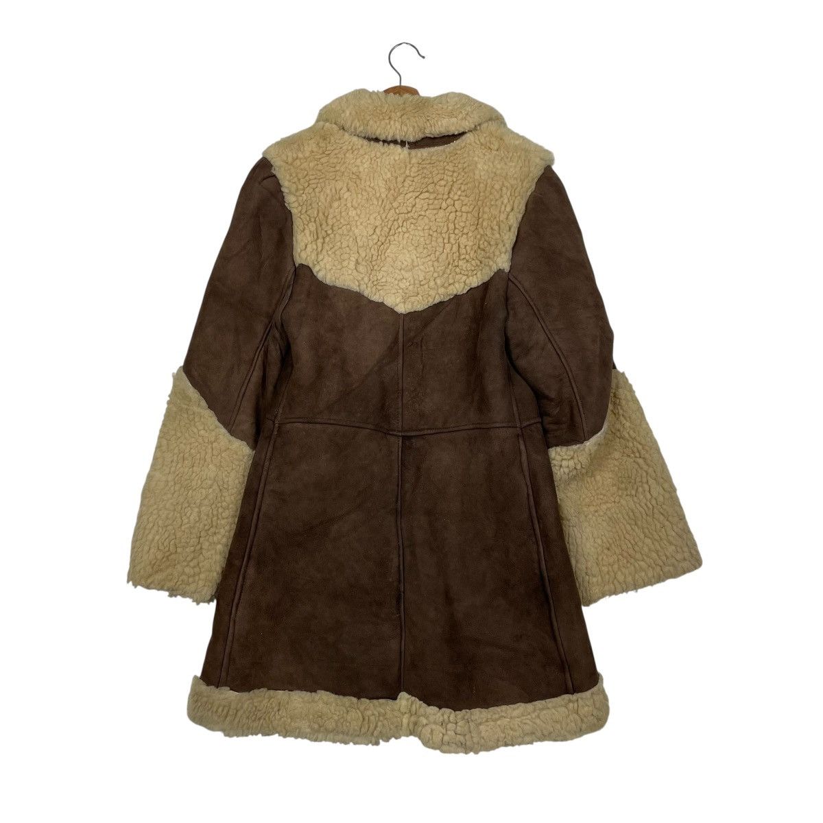 Japanese Brand Vintage Genuine Sheepskin Suede Leather Shearling Coat Size S / US 4 / IT 40 - 7 Thumbnail