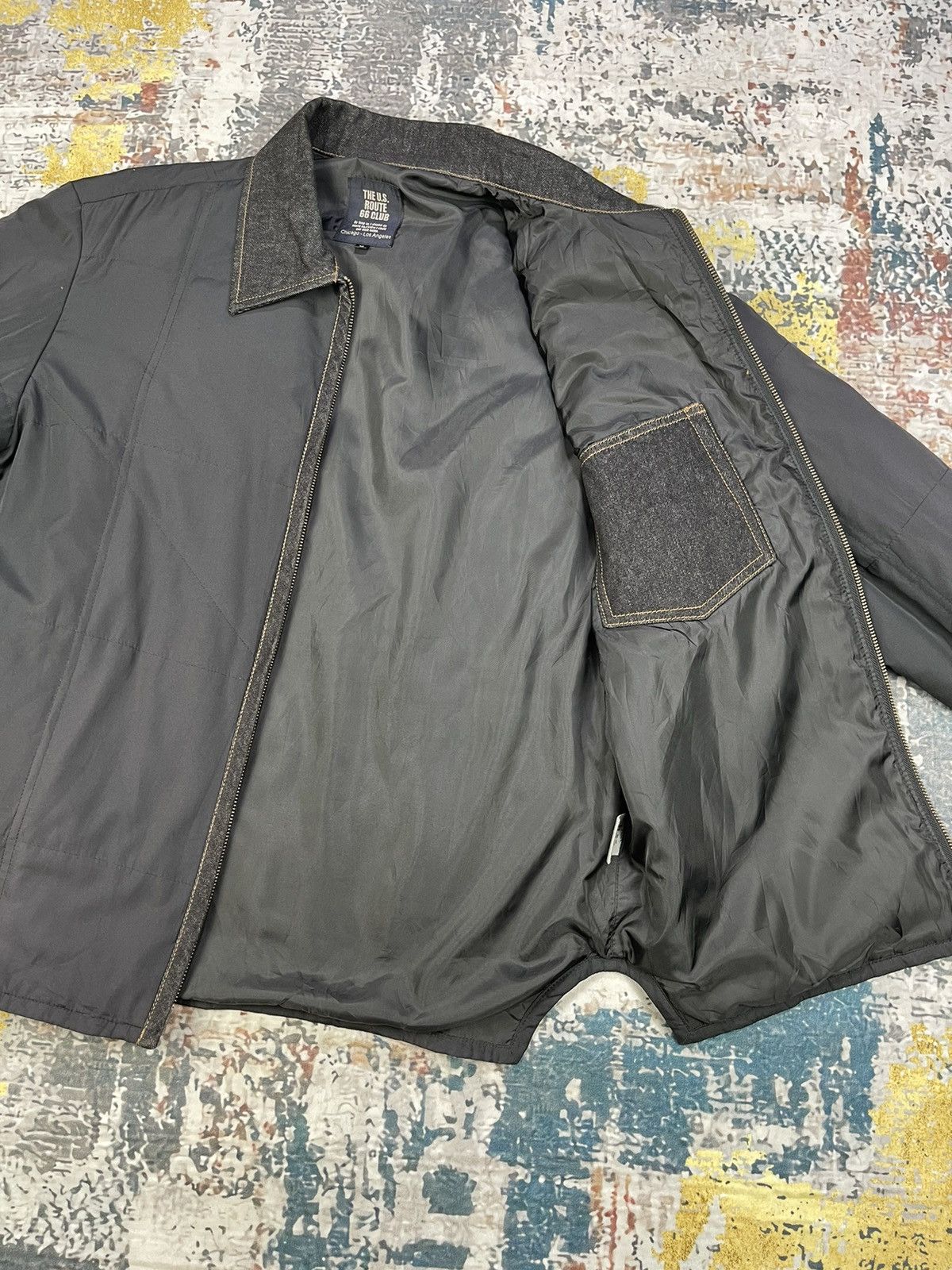 Route 66 × Vintage Route 66 Hybrid Denim Zipper Down Jacket Size US M / EU 48-50 / 2 - 8 Thumbnail
