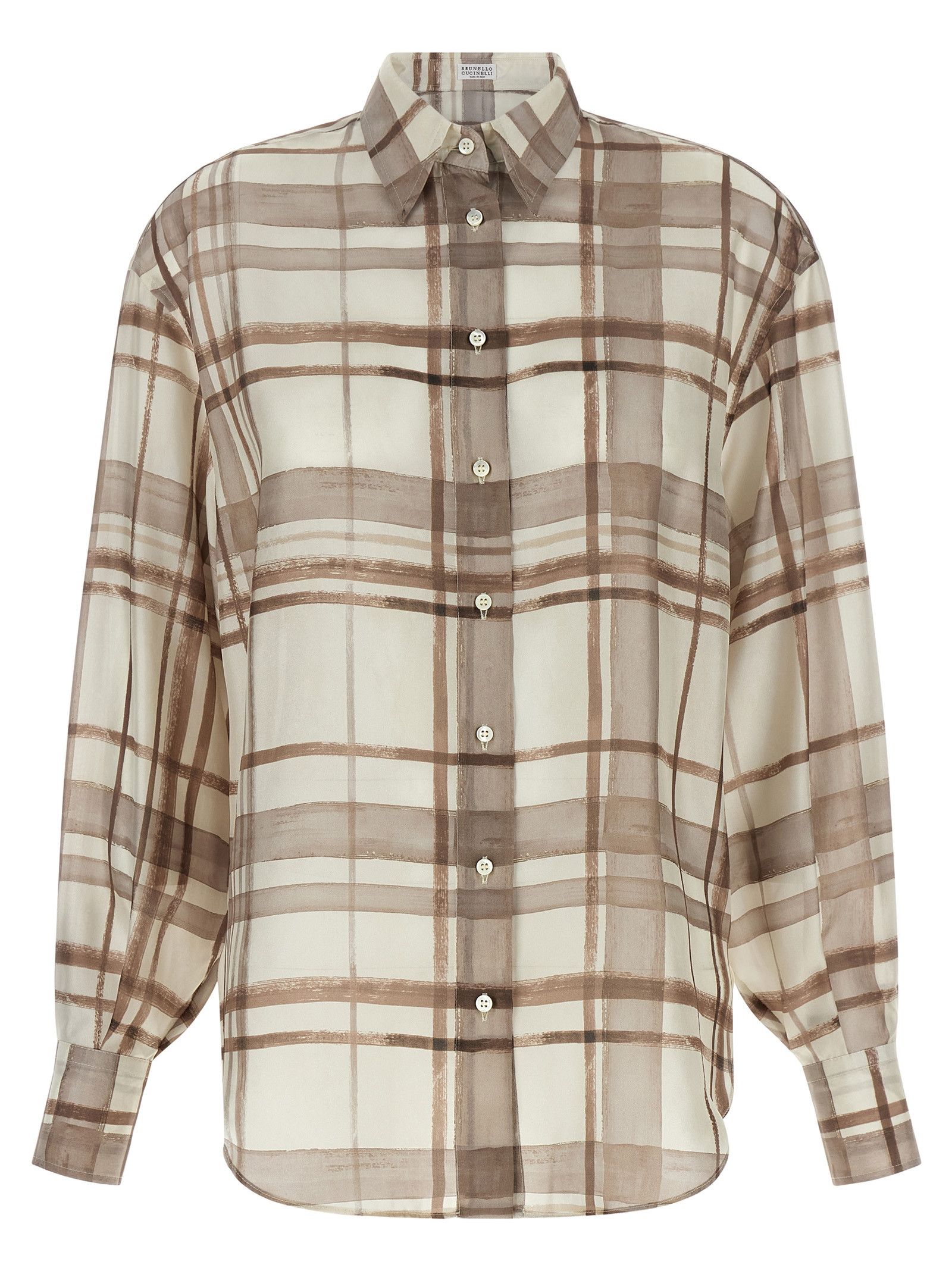 Brunello Cucinelli Silk Shirt Size XS / US 0-2 / IT 36-38 - 1 Thumbnail