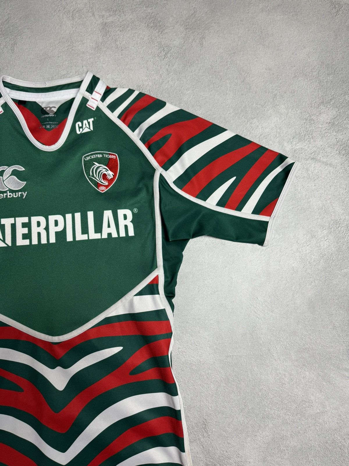 Canterbury of New Zealand Leicester Tigers 2012 2013 Rugby Shirt Jersey Canterbury Size US L / EU 52-54 / 3 - 6 Thumbnail