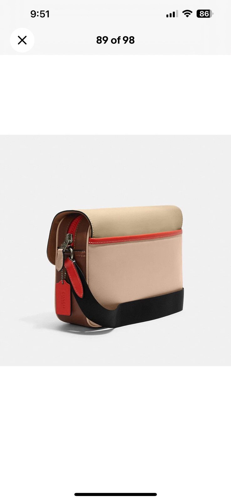 Coach NWT Coach MEN's Track Crossbody In Colorblock CH106 Size ONE SIZE - 10 Thumbnail