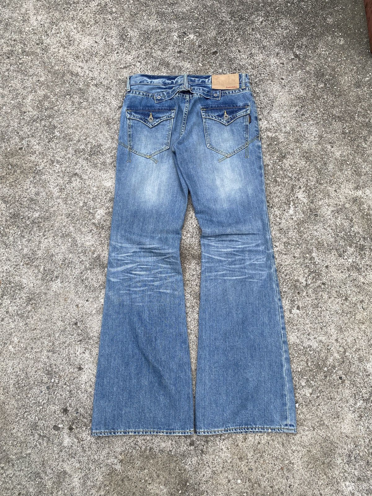 Japanese Brand × Tornado Mart Purple & Yellow Japan Patches Flare Jeans Size US 30 / EU 46 - 2 Thumbnail