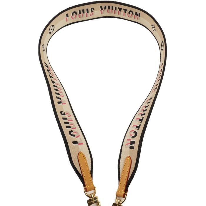 Louis Vuitton Jacquard Damier Ebene Speedy 20 Bandouliere Shoulder Strap  Beige