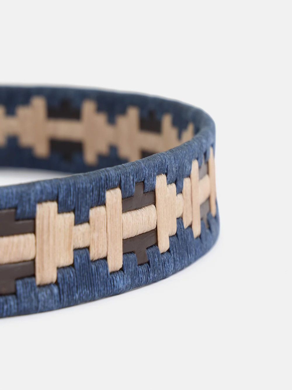 Vintage Valecuatro Embroidered Leather Belt Size 34 - 4 Thumbnail