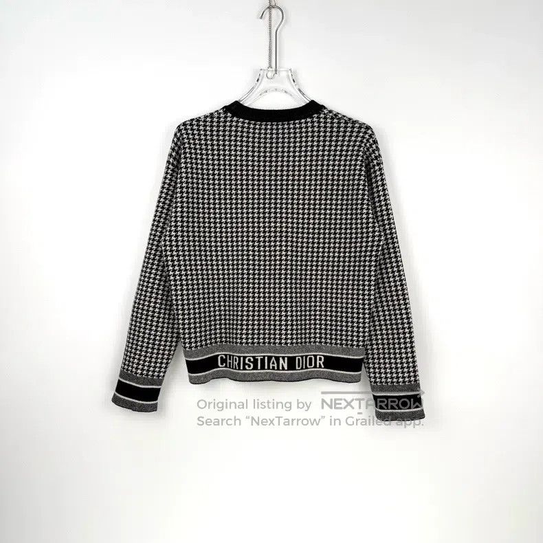 Dior Dior Black and white checkered classic logo cashmere sweat Size S / US 4 / IT 40 - 4 Thumbnail