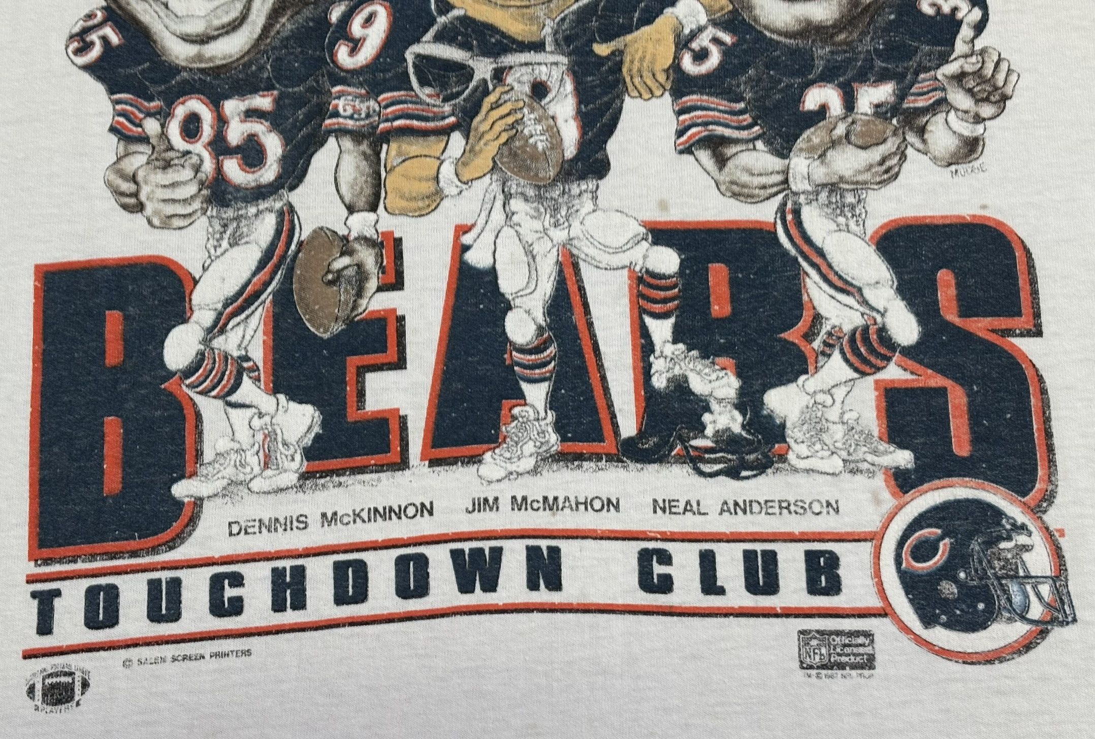 NFL × Vintage Chicago Bears 1987s NFL Screem Stars vintage T-Shirt Size US XL / EU 56 / 4 - 8 Thumbnail