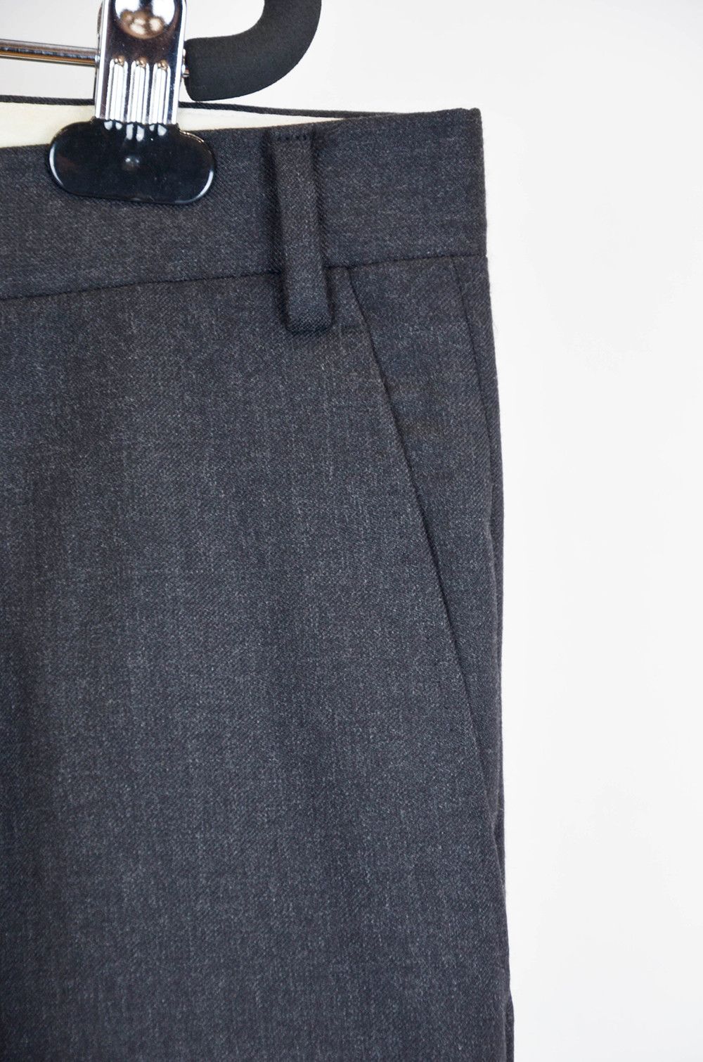 Corneliani Canali Classic Wool Trousers – Charcoal Gray – Size 56R Size 46R - 4 Thumbnail