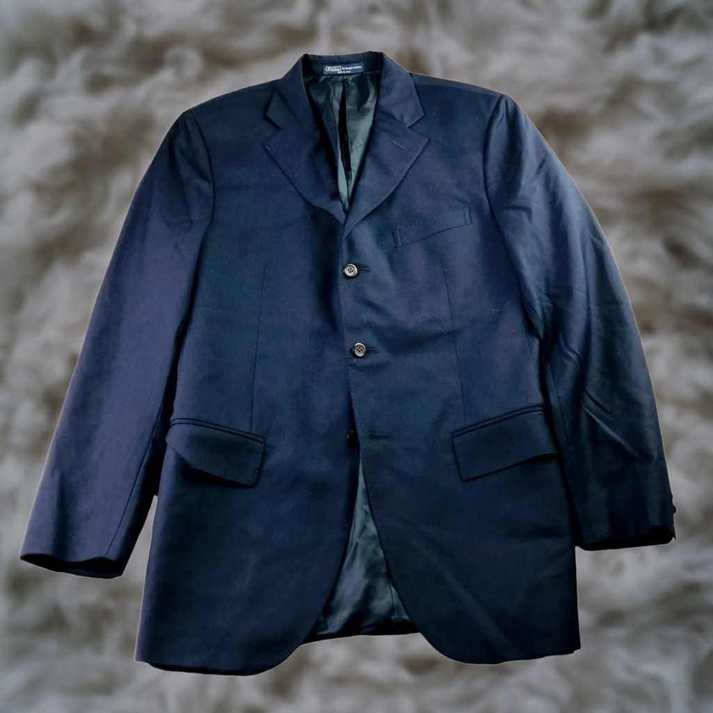 Polo Ralph Lauren Polo Ralph Lauren Blazer Navy Blue Men's 3-Button 100% Wool Italy 40L Size US L / EU 52-54 / 3 - 1 Thumbnail