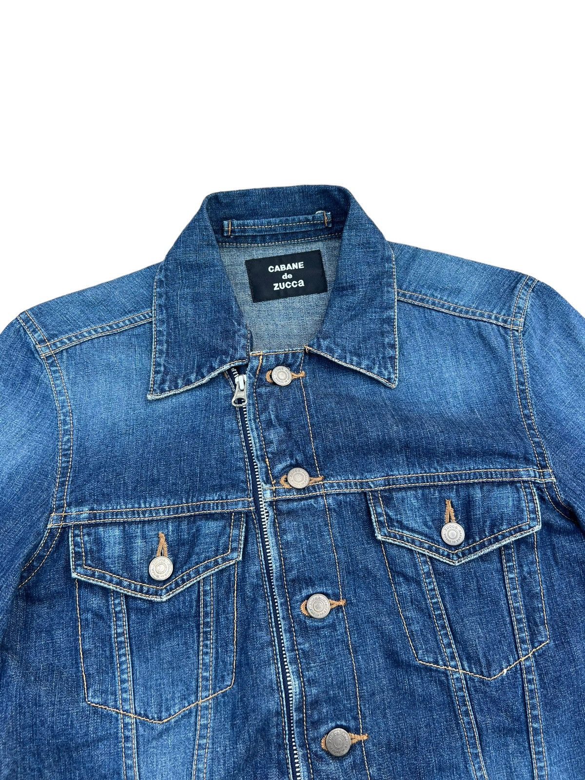 CABANE de ZUCCa Cabane de Zucca Japan Button Zip Denim Trucker Jacket Size US S / EU 44-46 / 1 - 4 Thumbnail