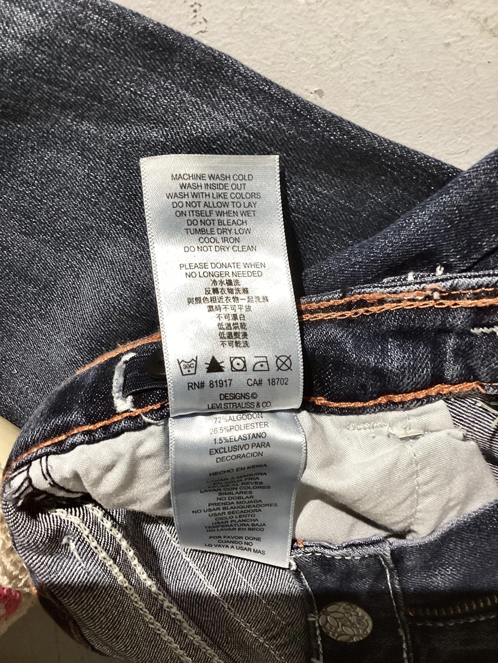 Levi's Stylish Girls Levi's Flare Jeans - Dark Wash Size 14 Size 24" / US 00 / IT 34 - 9 Thumbnail