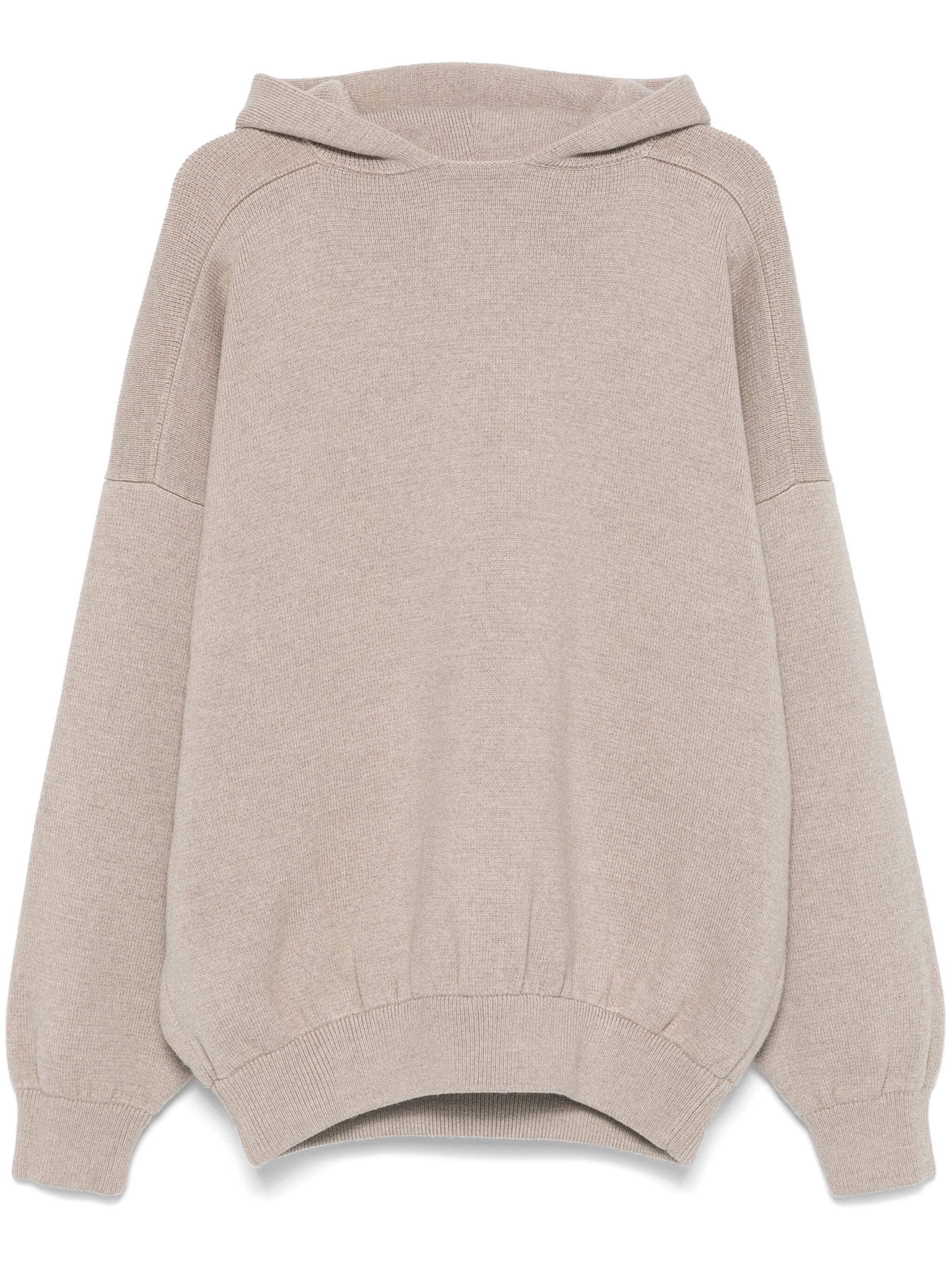 Fear of God o1s22i1n1024 Hooded Knit Sweatshirt in Beige Size US M / EU 48-50 / 2 - 1 Thumbnail