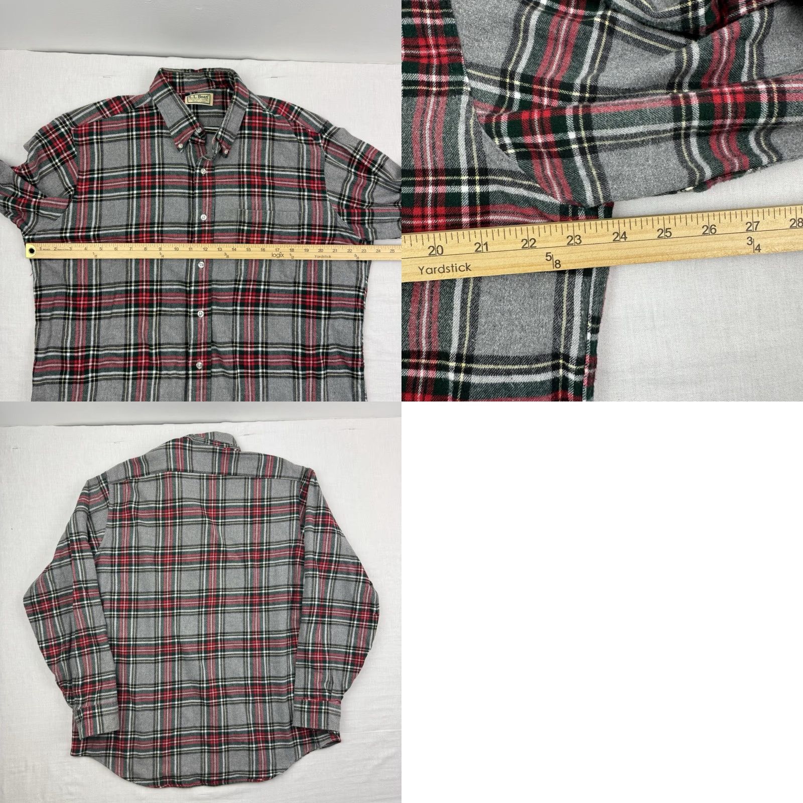 Vintage VINTAGE L.L. Bean Button-Up Shirt Plaid Gray Adult XL Long Sleeve Regular Mens 90s Outdoor Size US XL / EU 56 / 4 - 8 Thumbnail