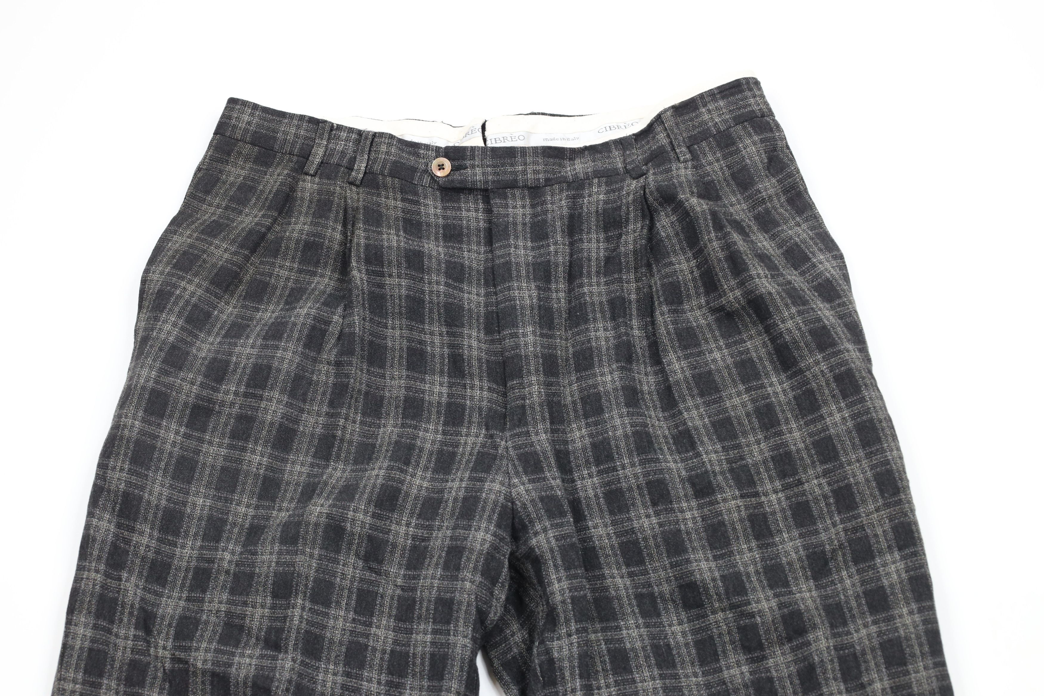 Vintage Vintage 90s Streetwear Wool Pleated Cuffed Wide Leg Pants Size US 36 / EU 52 - 2 Thumbnail