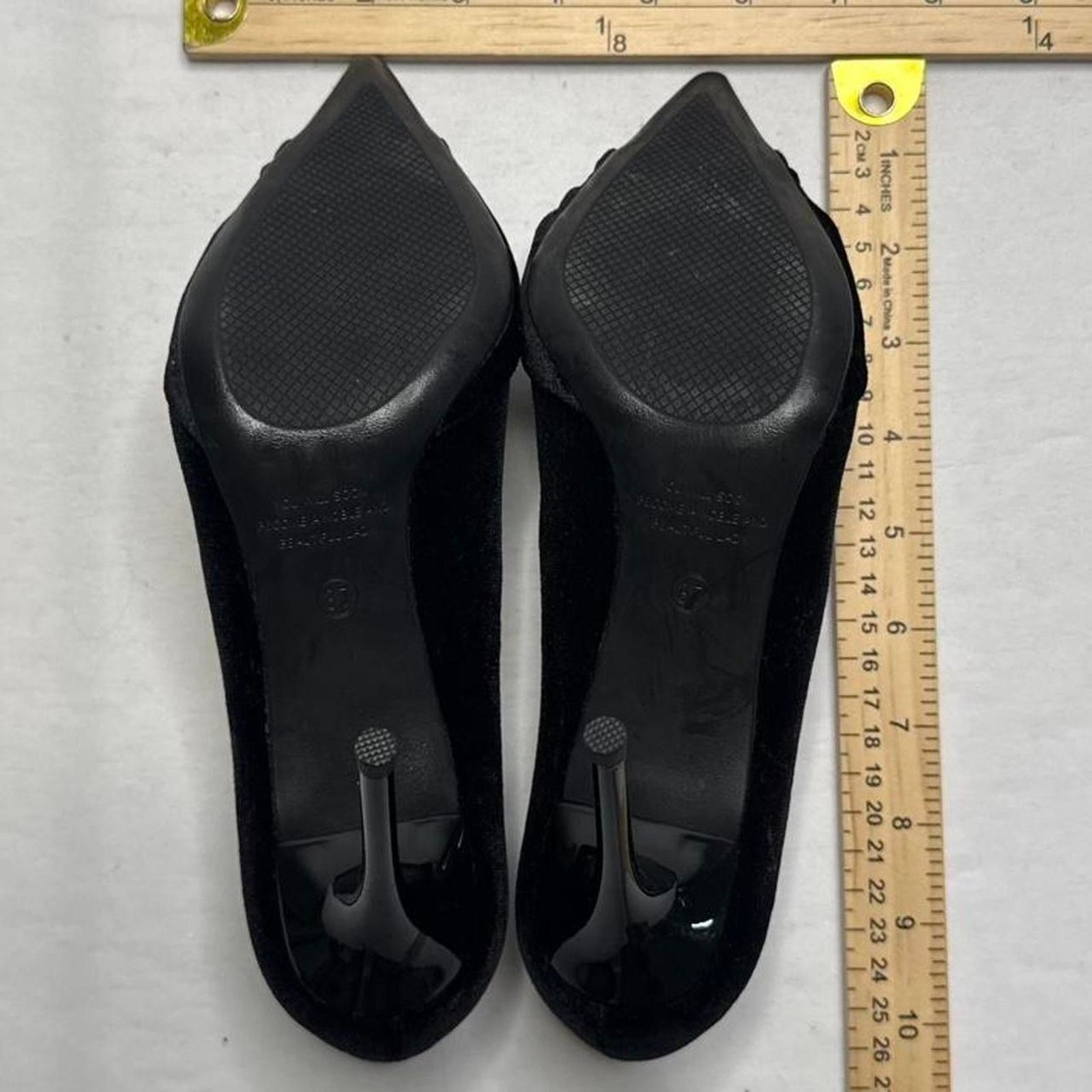Other Big Tree Black Velour Heels Bow Detail Never Worm size 7(37) Size US 7 / IT 37 - 6 Thumbnail