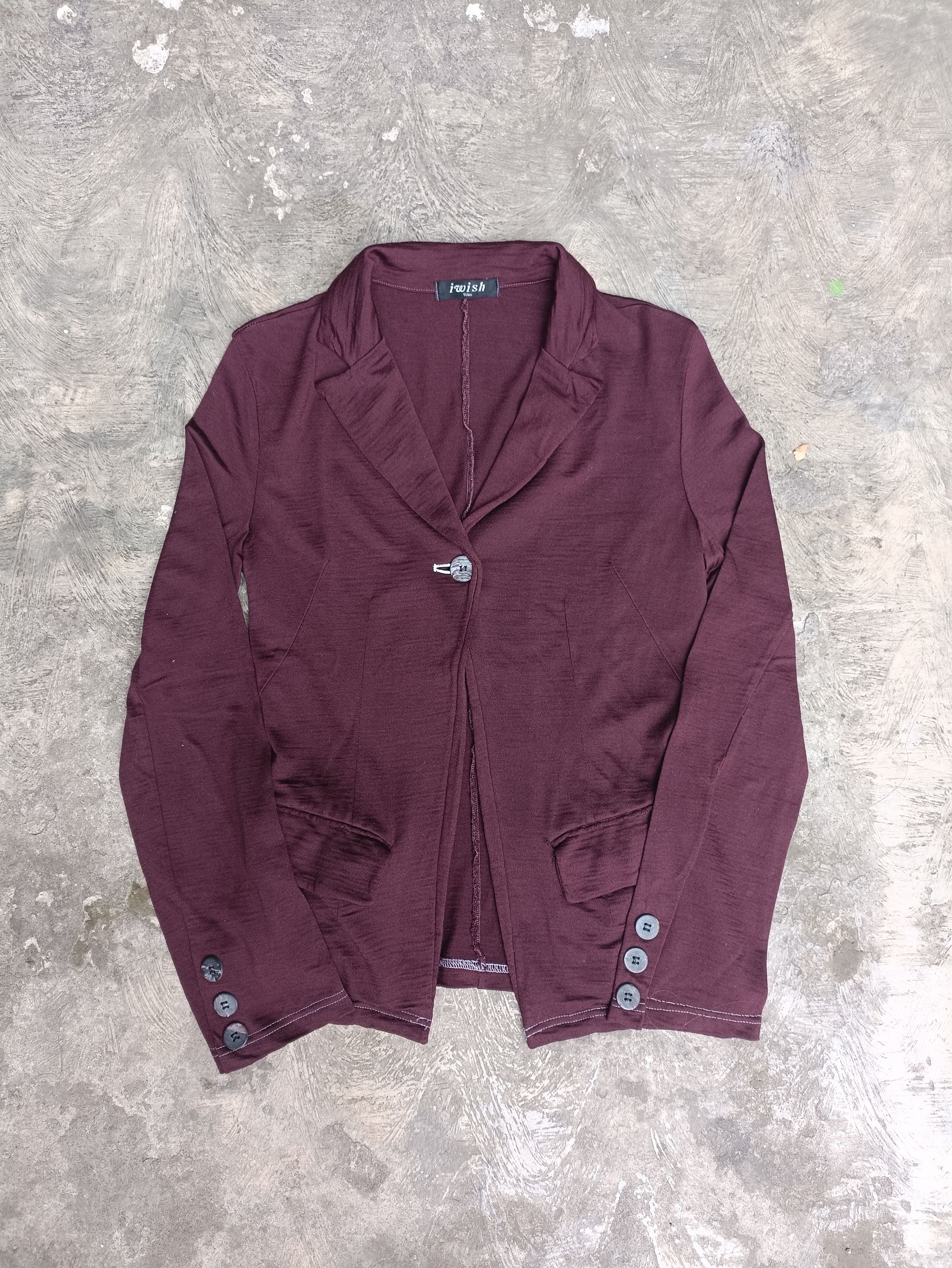 image of Vintage I Wish Y's Bis Yohji Yamamoto Wool Blazer in Maroon, Women's (Size Small)