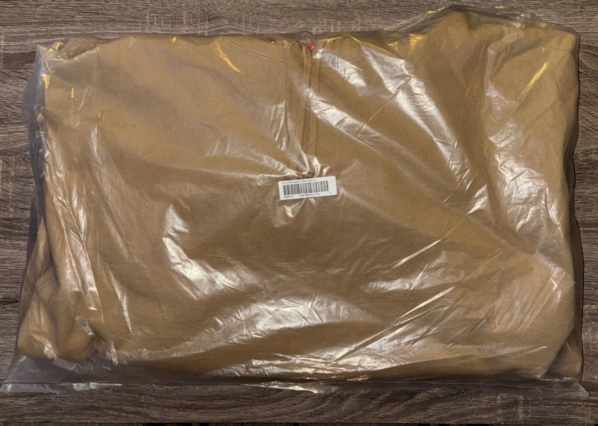 Supreme Supreme Satin Appliqué Hooded Sweatshirt FW25 Tan Size US XL / EU 56 / 4 - 1 Thumbnail