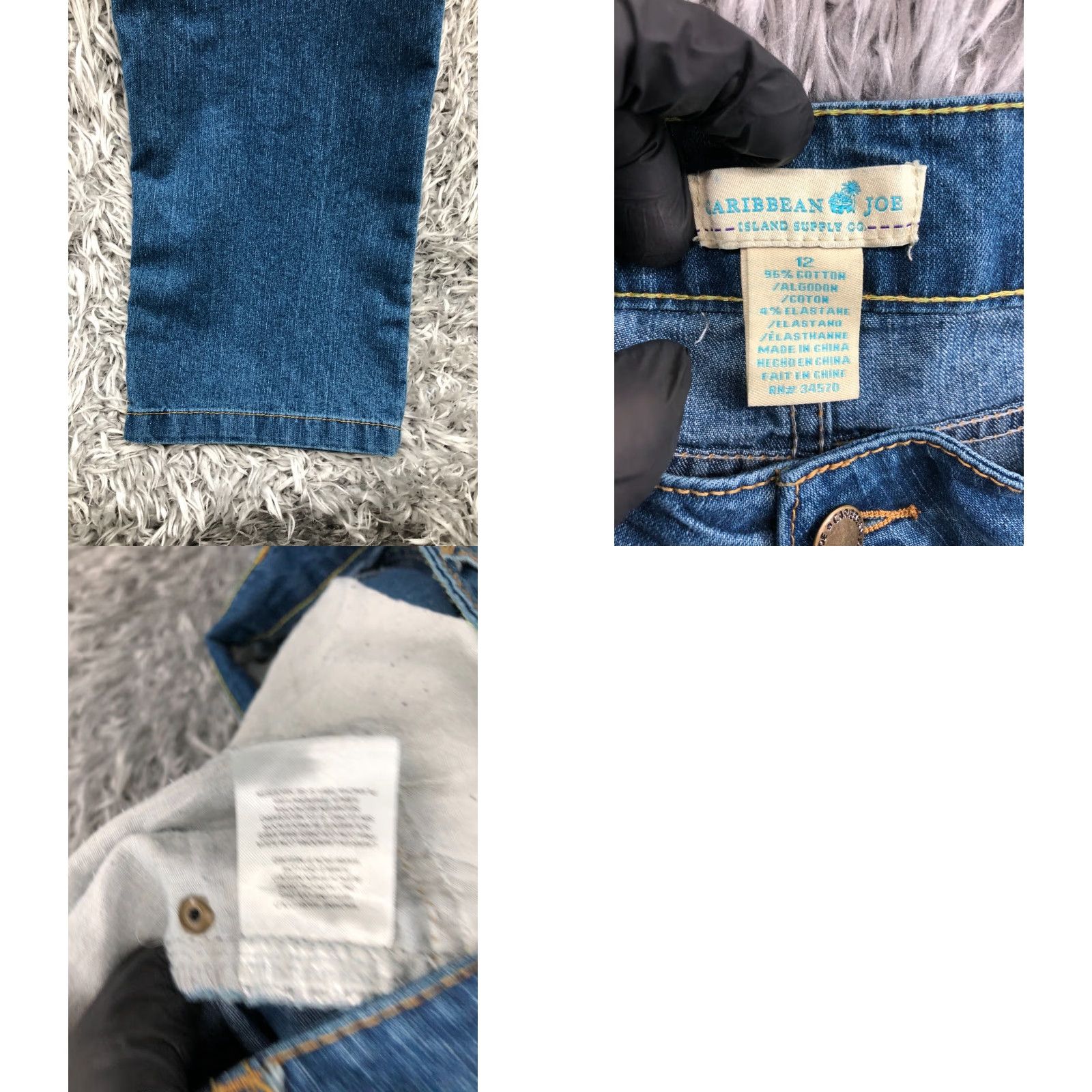 Vintage Caribbean Joe Jeans Womens Size 12 Medium Wash Blue Size 34" / US 12 / IT 48 - 8 Thumbnail