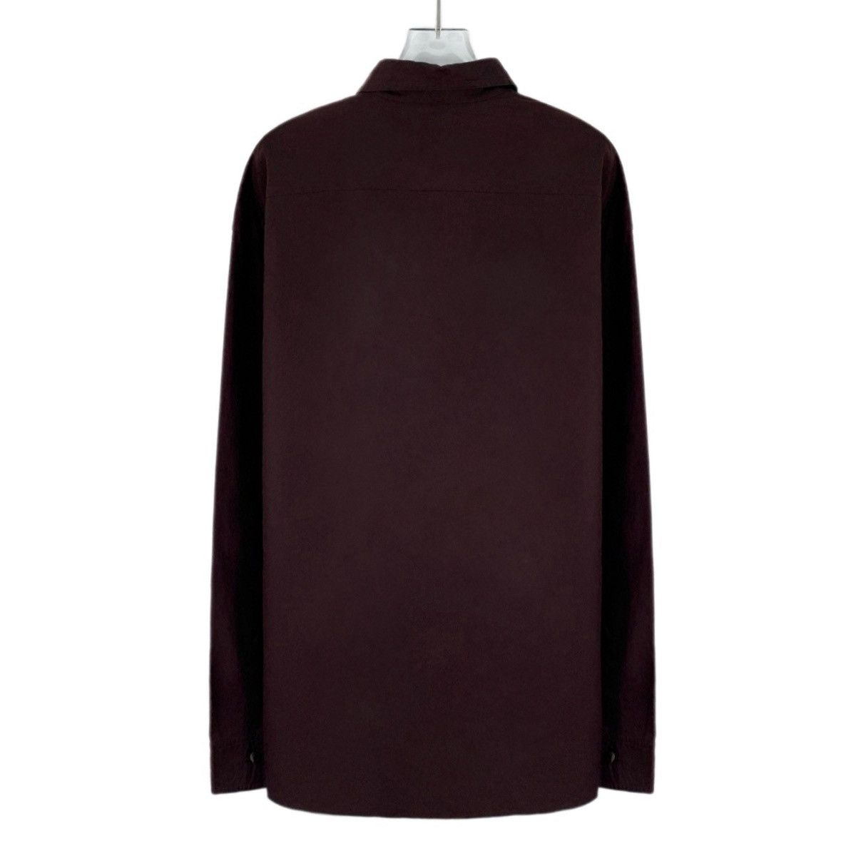 Hermes Hermes Burgundy Asymmetrical Pocket Long Sleeve Shirt K26WX Size M / US 6-8 / IT 42-44 - 2 Thumbnail