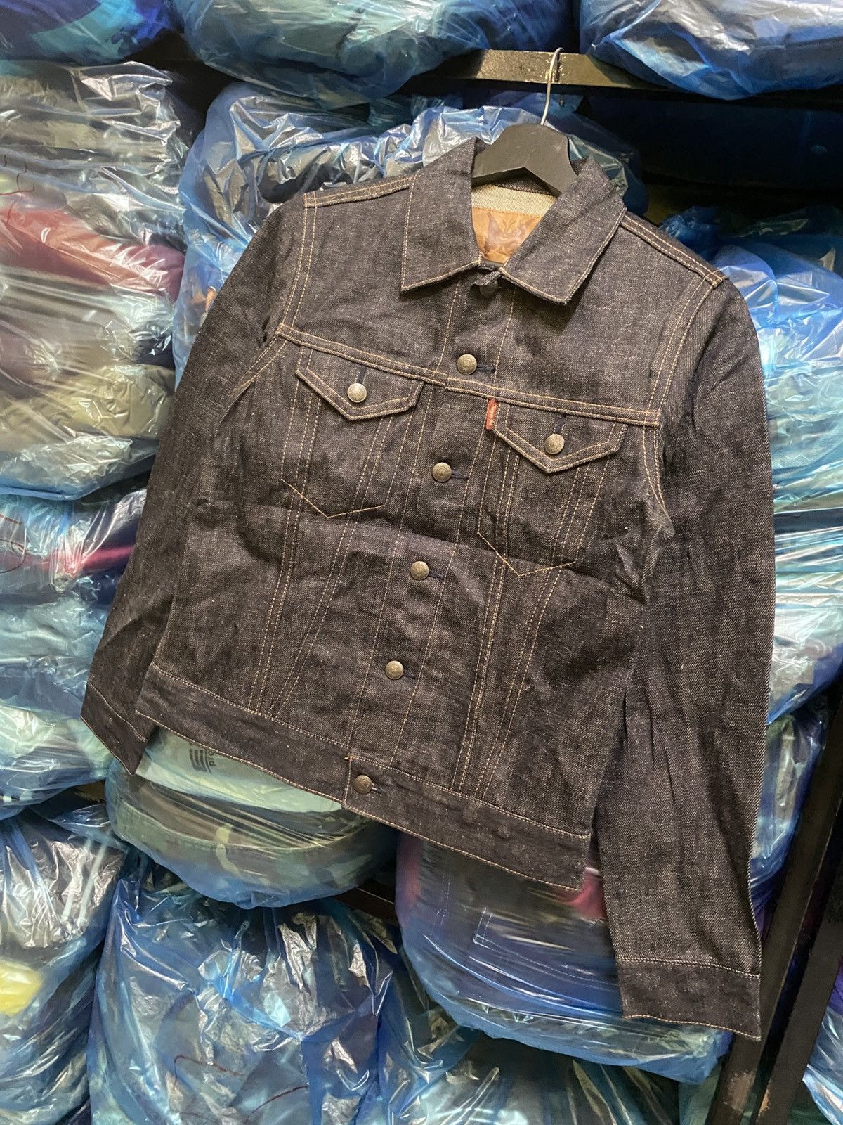 Chevignon Chevignon Raw Selvedge Type III Denim Jacket Butterfly Logo Size US XS / EU 42 / 0 - 4 Thumbnail