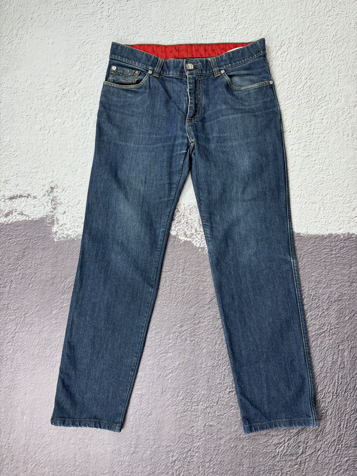 Billionaire Couture Billionaire Couture embroidered multilogo indigo jeans Size US 34 / EU 50 - 11 Thumbnail