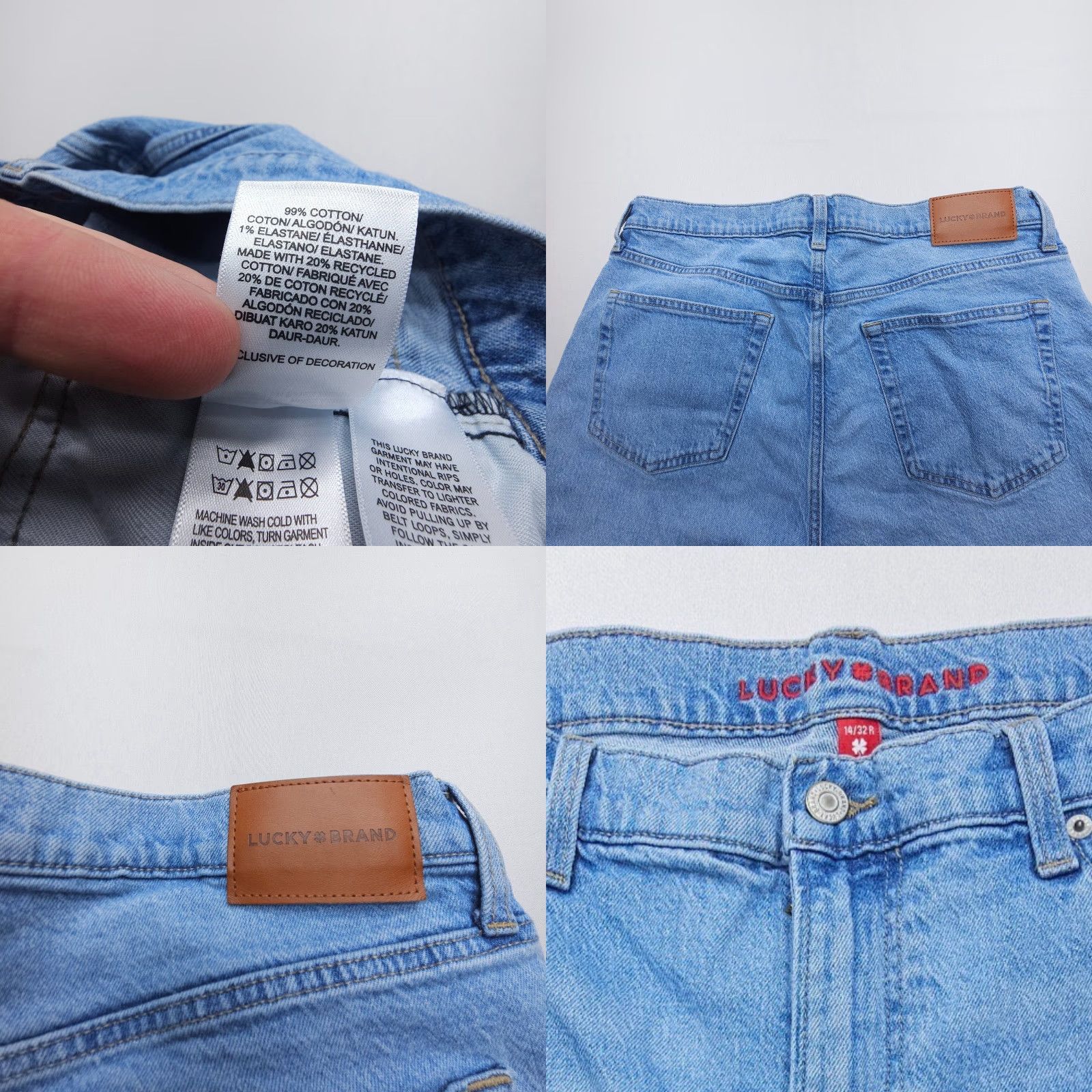 Lucky Brand Lucky Brand Jeans Boyfriend Mid Rise Relaxed Straight 14 / 32 Blue Denim 28" Inseam Slim Logo American Western Womens Jeans Size 36" / US 14 / IT 50 - 8 Thumbnail