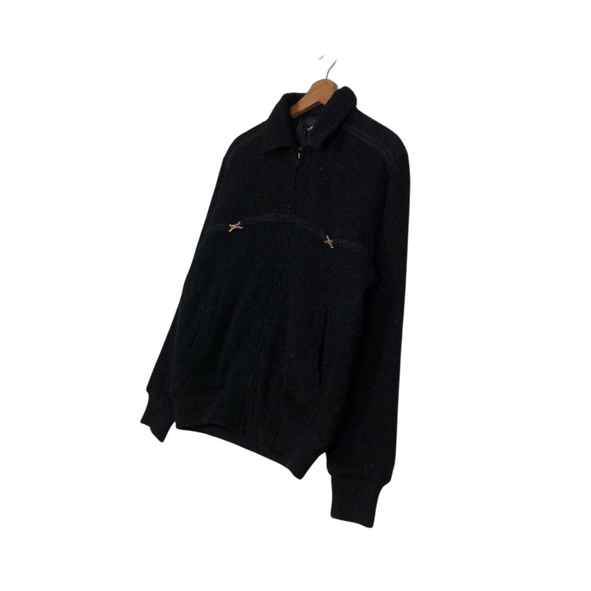 Japanese Brand 📌Vintage Bomber Jacket Ice Berg Rich Black Issey Miyake Size US M / EU 48-50 / 2 - 3 Thumbnail