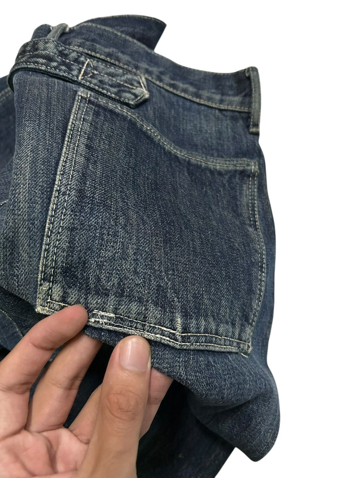 Kapital × Kapital Kountry KAPITAL FLARE SELVEDGE BUCKLE BACK DISTRESSED DENIM ☠️☠️🎌 Size US 31 - 19 Thumbnail