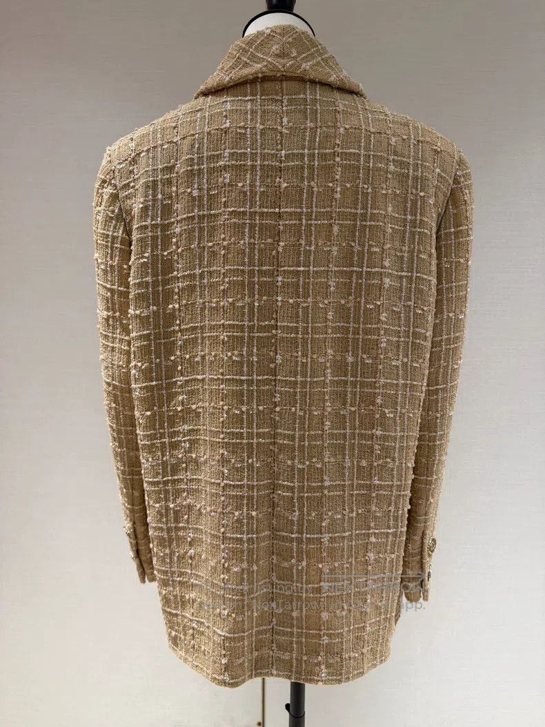 Chanel Chanel 19S beach series gold plaid suit jacket Size XS / US 0-2 / IT 36-38 - 2 Thumbnail