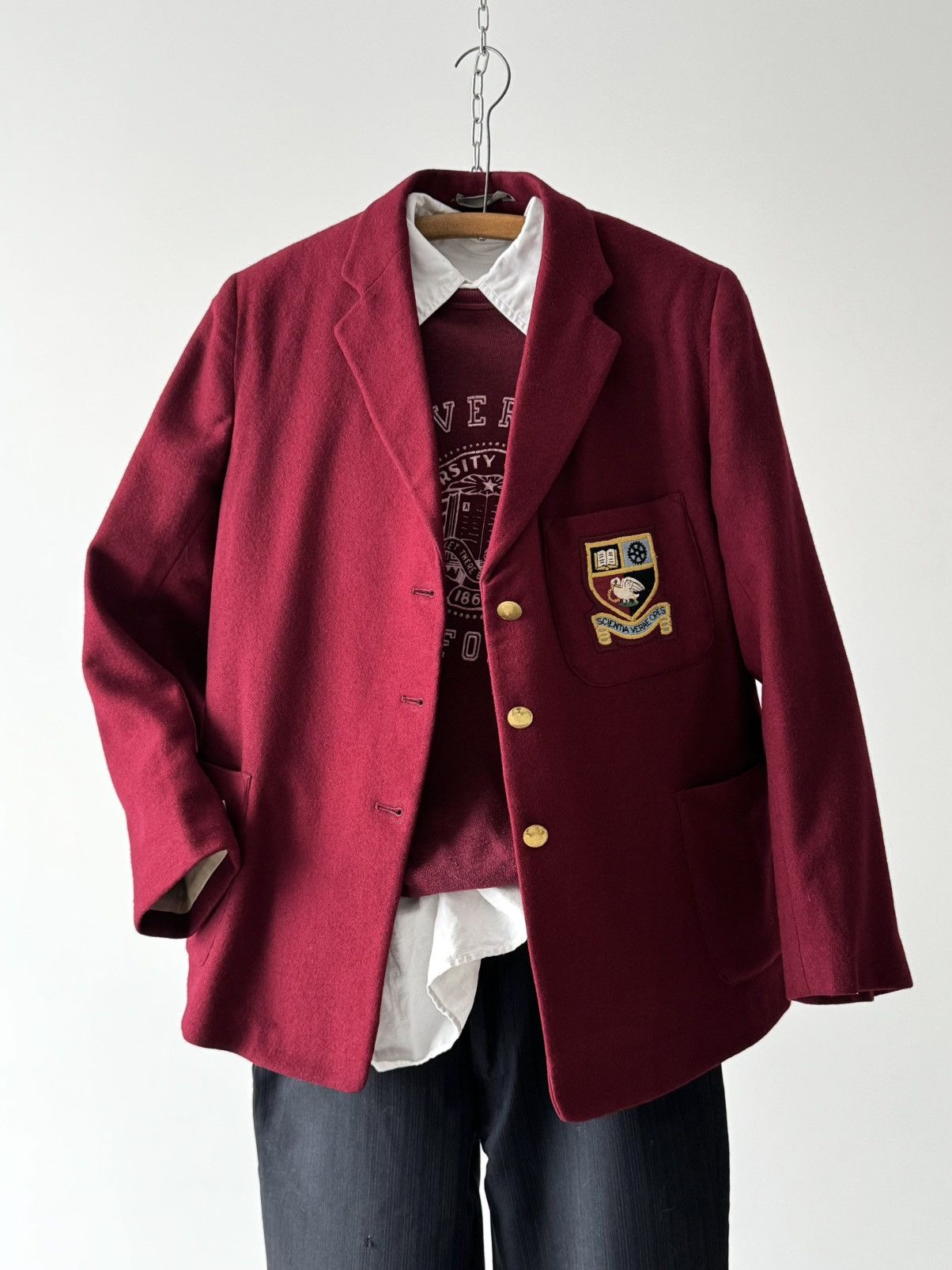 Other 1950s England Wolverton Institute Women’s Rowing Wool Blazer Size M / US 6-8 / IT 42-44 - 1 Thumbnail