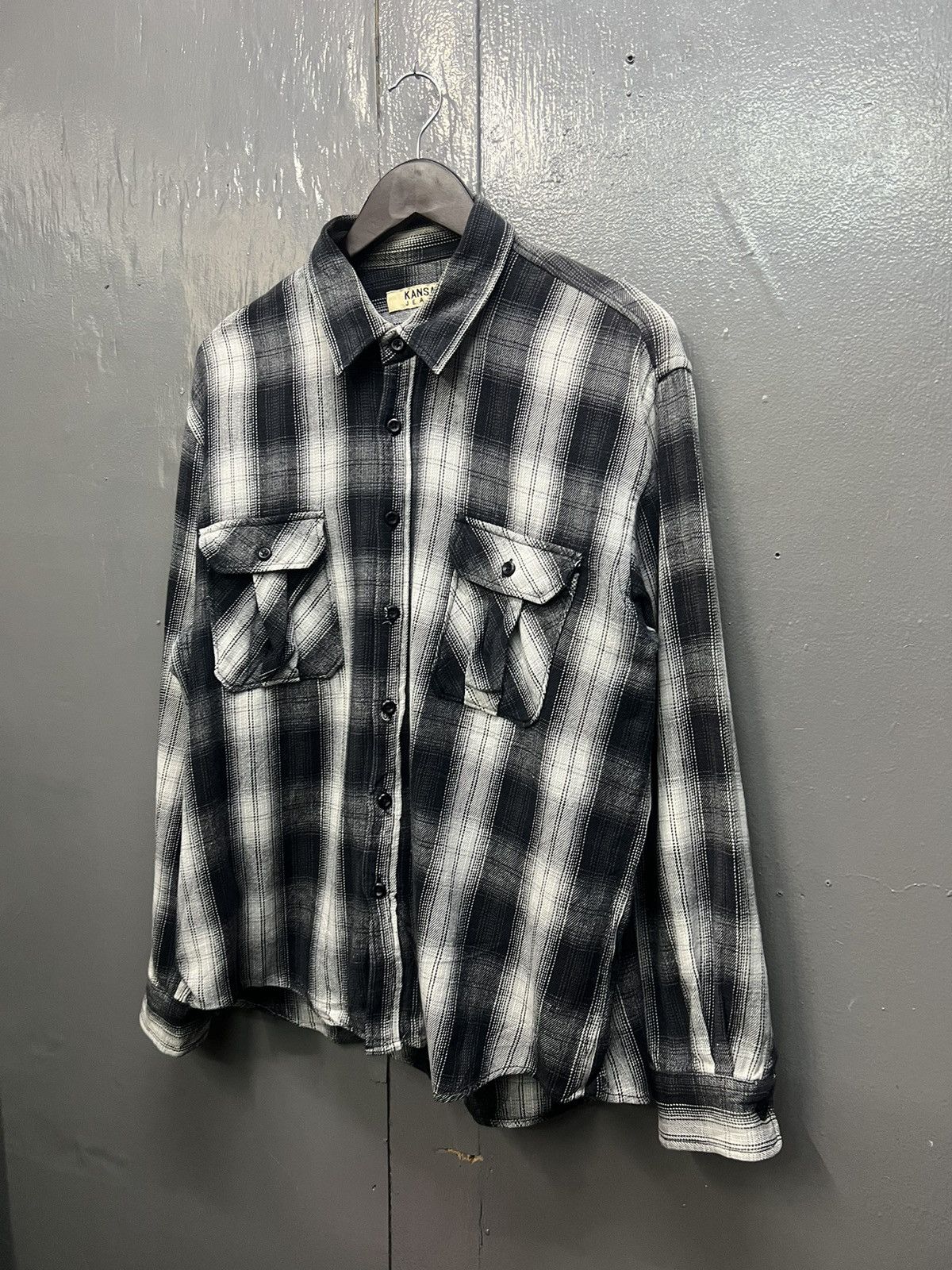 Kansai Yamamoto Kansai Jeans Flannel Plaid Size US L / EU 52-54 / 3 - 2 Thumbnail