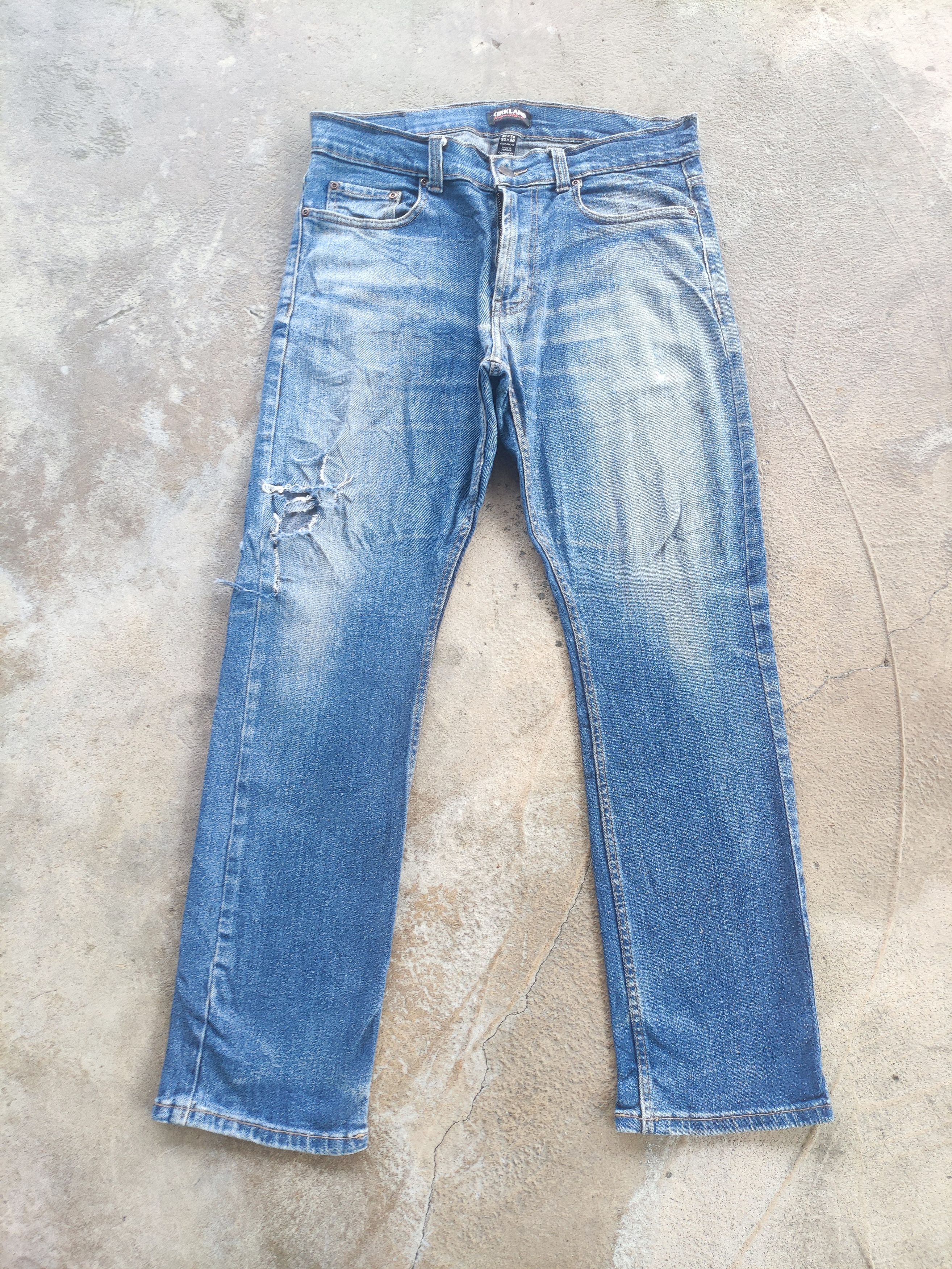 Kirkland Signature Vintage Kirkland Brand Distressed Faded Denim Pants Size US 33 - 1 Thumbnail