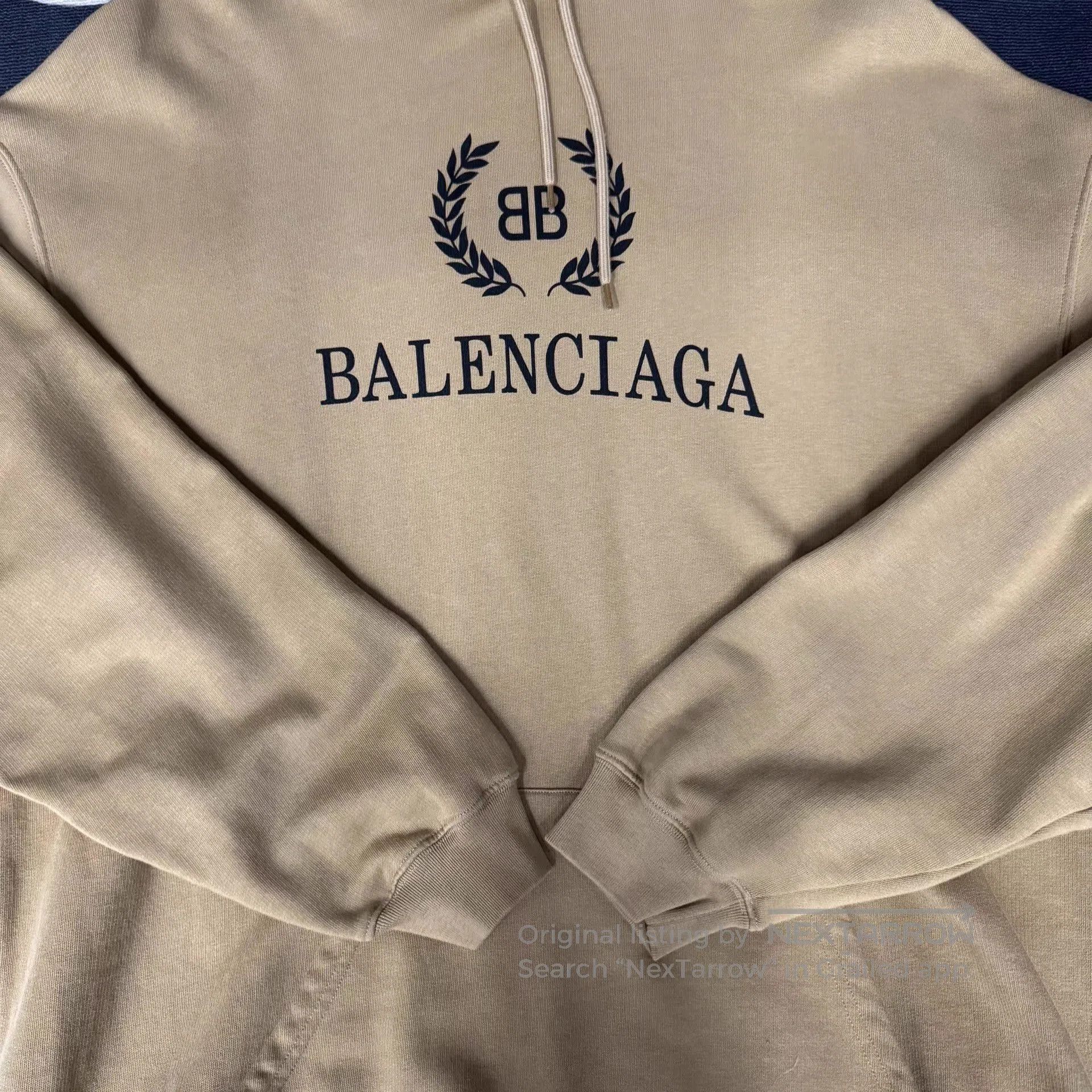 Balenciaga Brown Hoodie with Front Logo . Size US XL / EU 56 / 4 - 2 Thumbnail