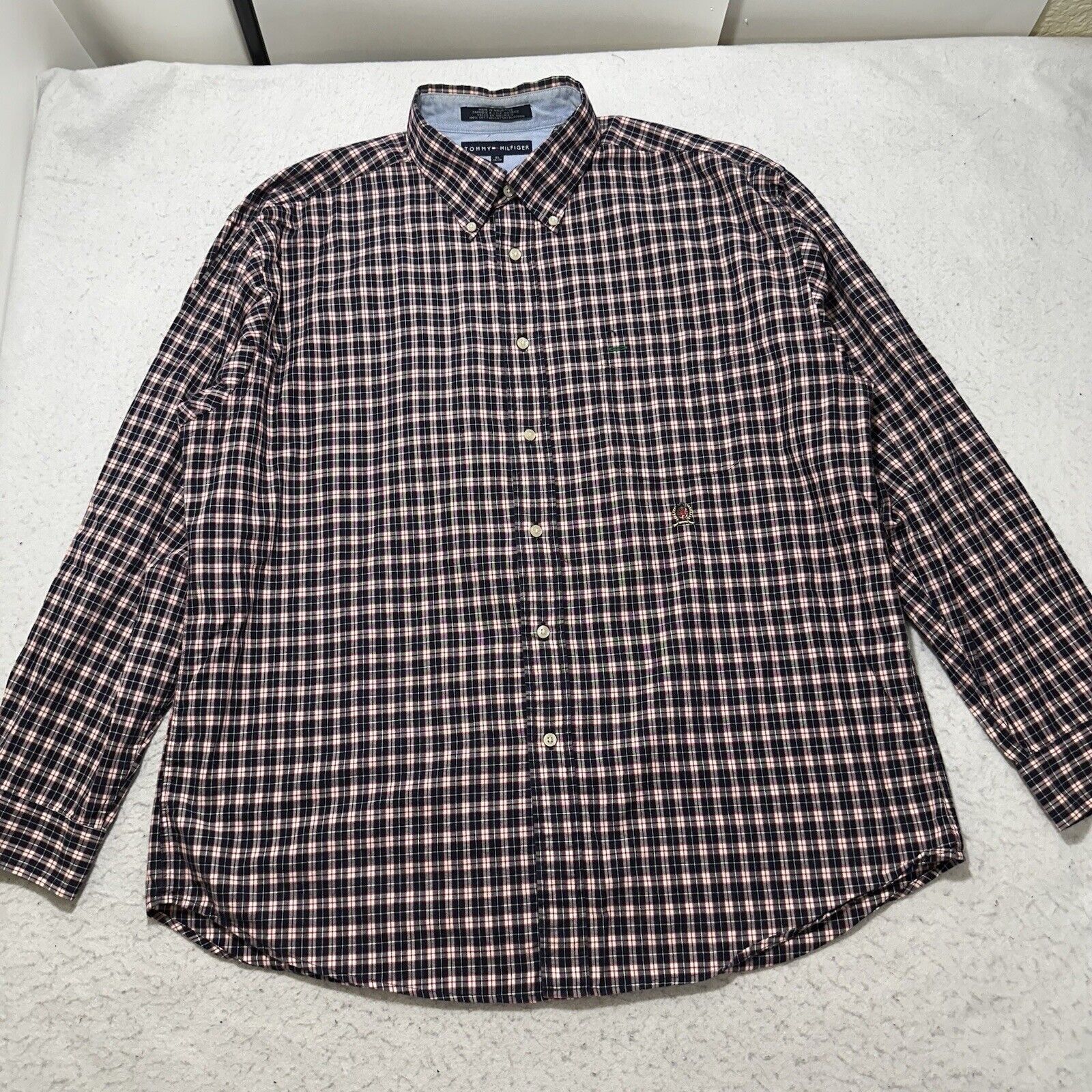 Tommy Hilfiger Tommy Hilfiger XL Button Long Sleeve Red Black Shirt Plaid Size US XL / EU 56 / 4 - 1 Thumbnail