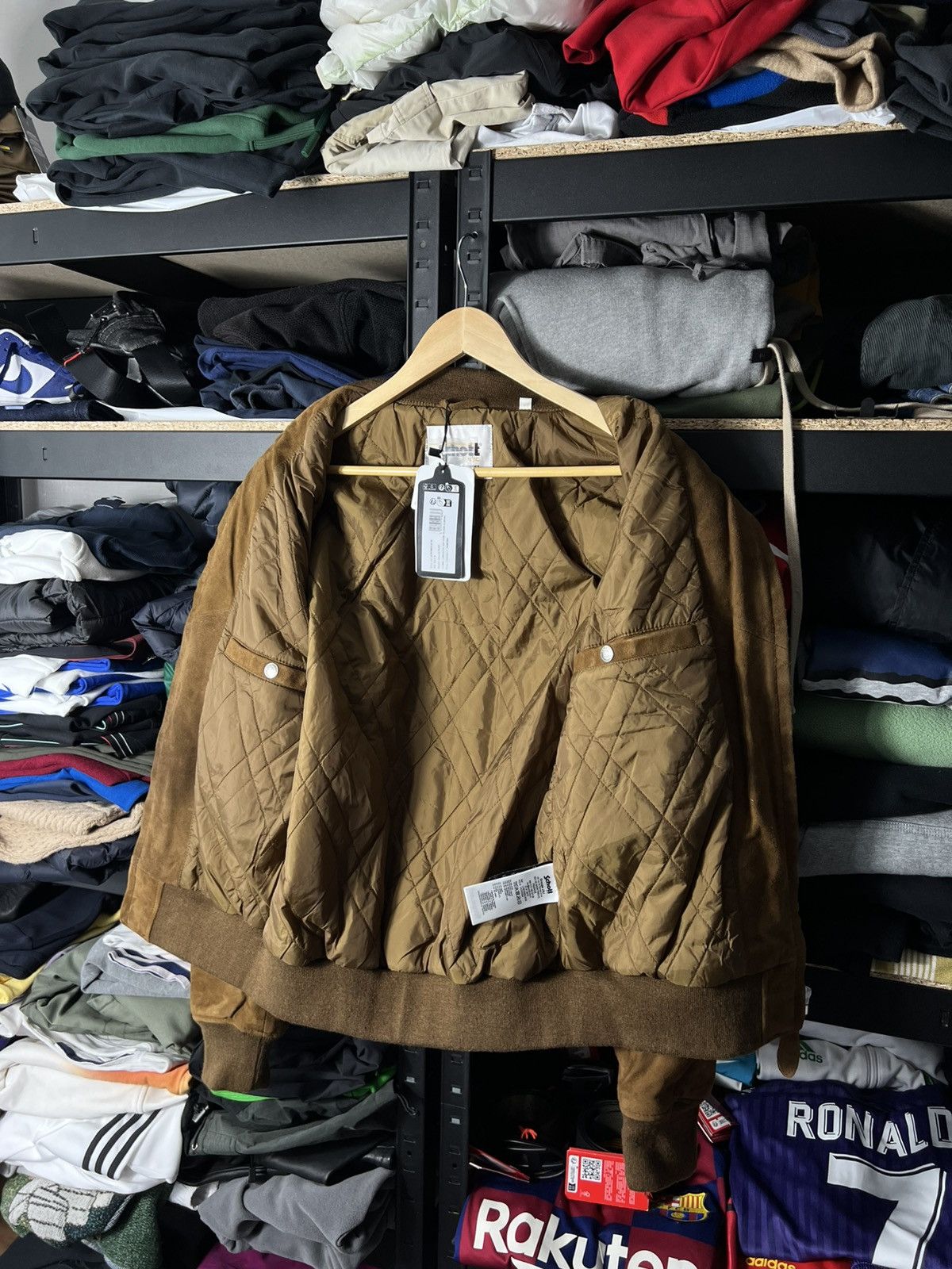 Schott Schott NYC Goat Suede Bomber Jacket Rust Brown Leather SizeS Size US S / EU 44-46 / 1 - 6 Thumbnail