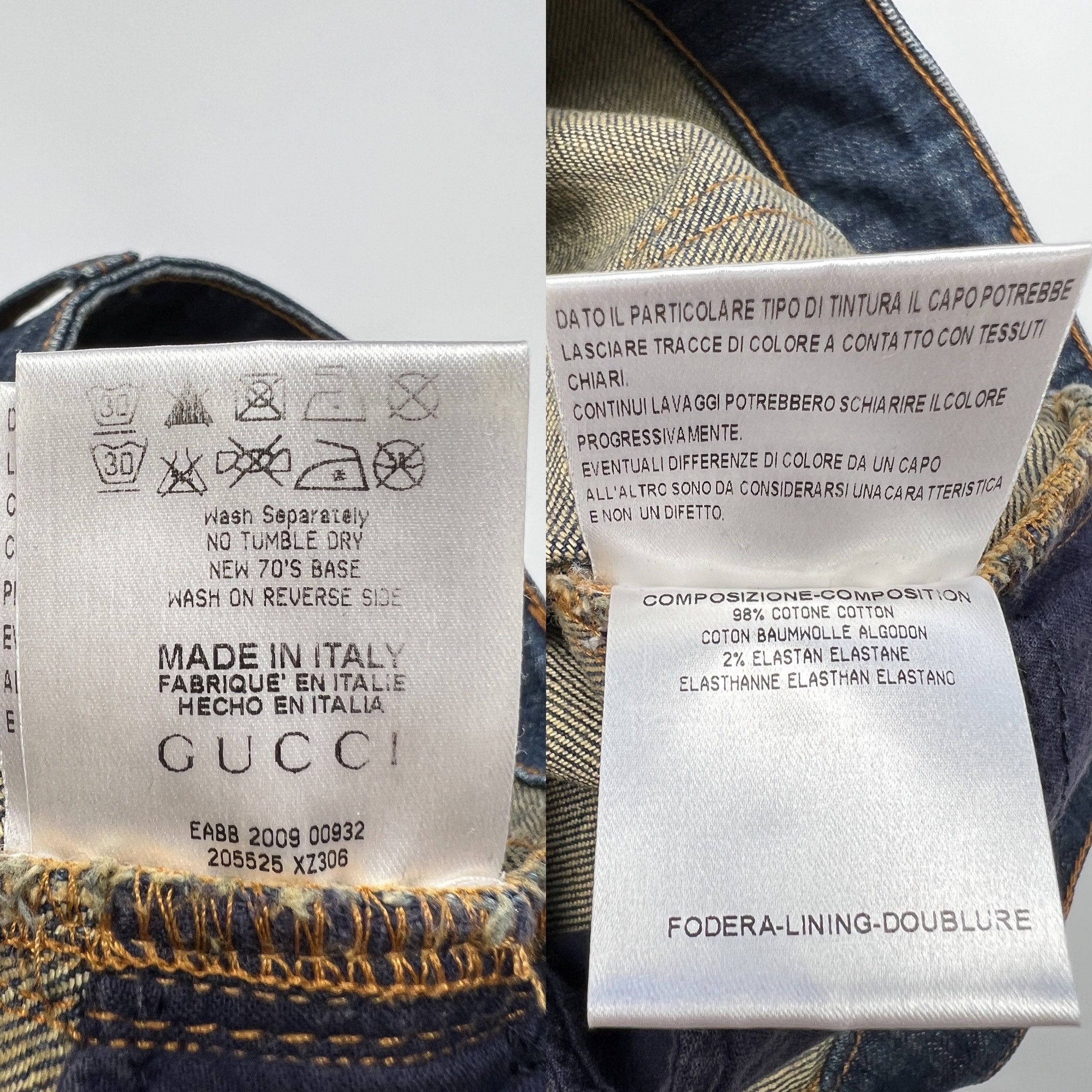 Gucci × Vintage 2009 Gucci Blue Embroidered Flared Bootcut Denim Pants Size 27" / US 4 / IT 40 - 8 Thumbnail