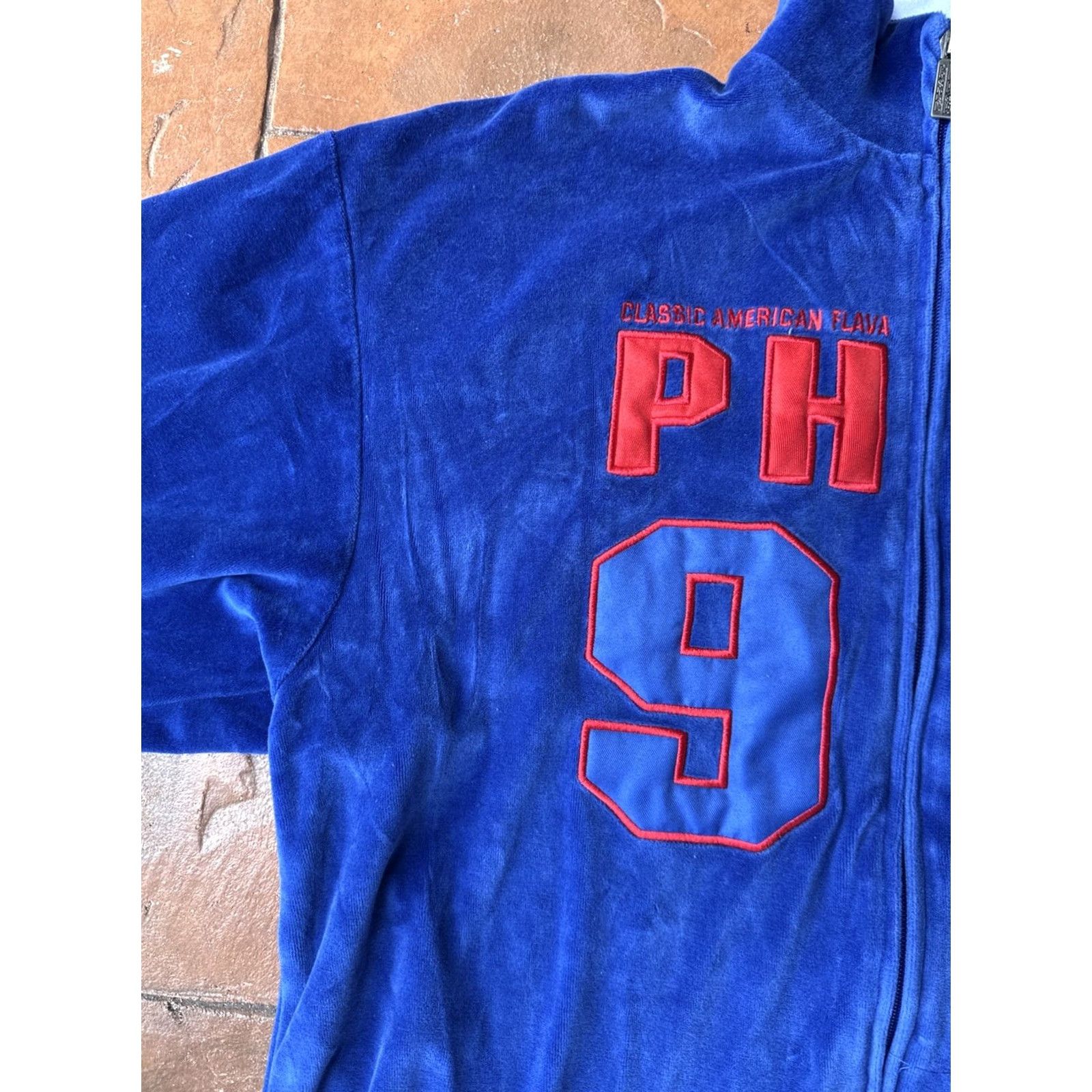 Phat Farm VINTAGE Phat Farm Track Jacket XL Womens Velour Full Zip Hip Hop Blue Embroidered #92 Size XL / US 12-14 / IT 48-50 - 6 Thumbnail