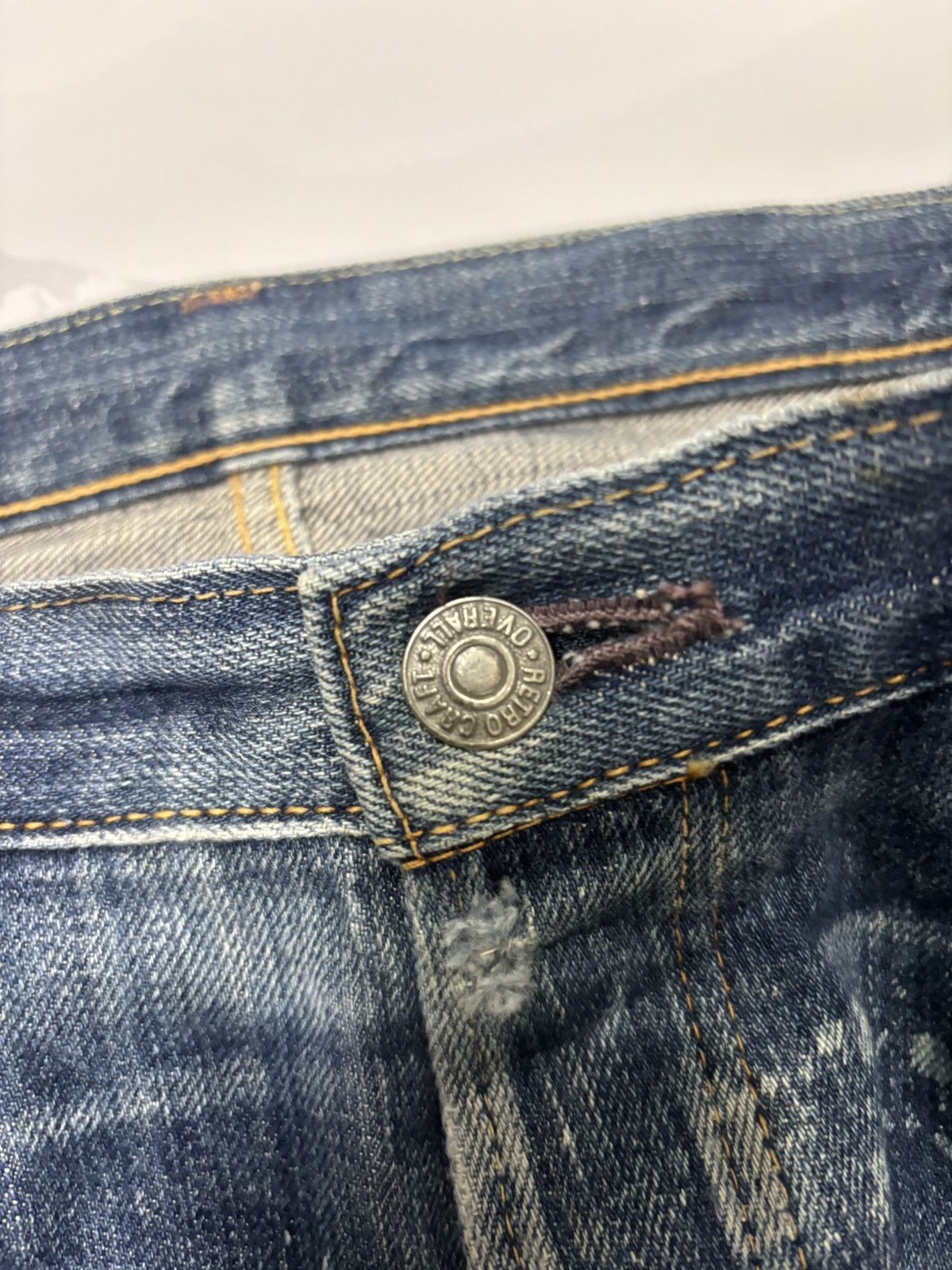 Japanese Brand × Stevenson Overall Co. RETRO CRAFT OVERALL SELVEDGE DENIM JAPANESE JEANS Size US 35 - 8 Thumbnail