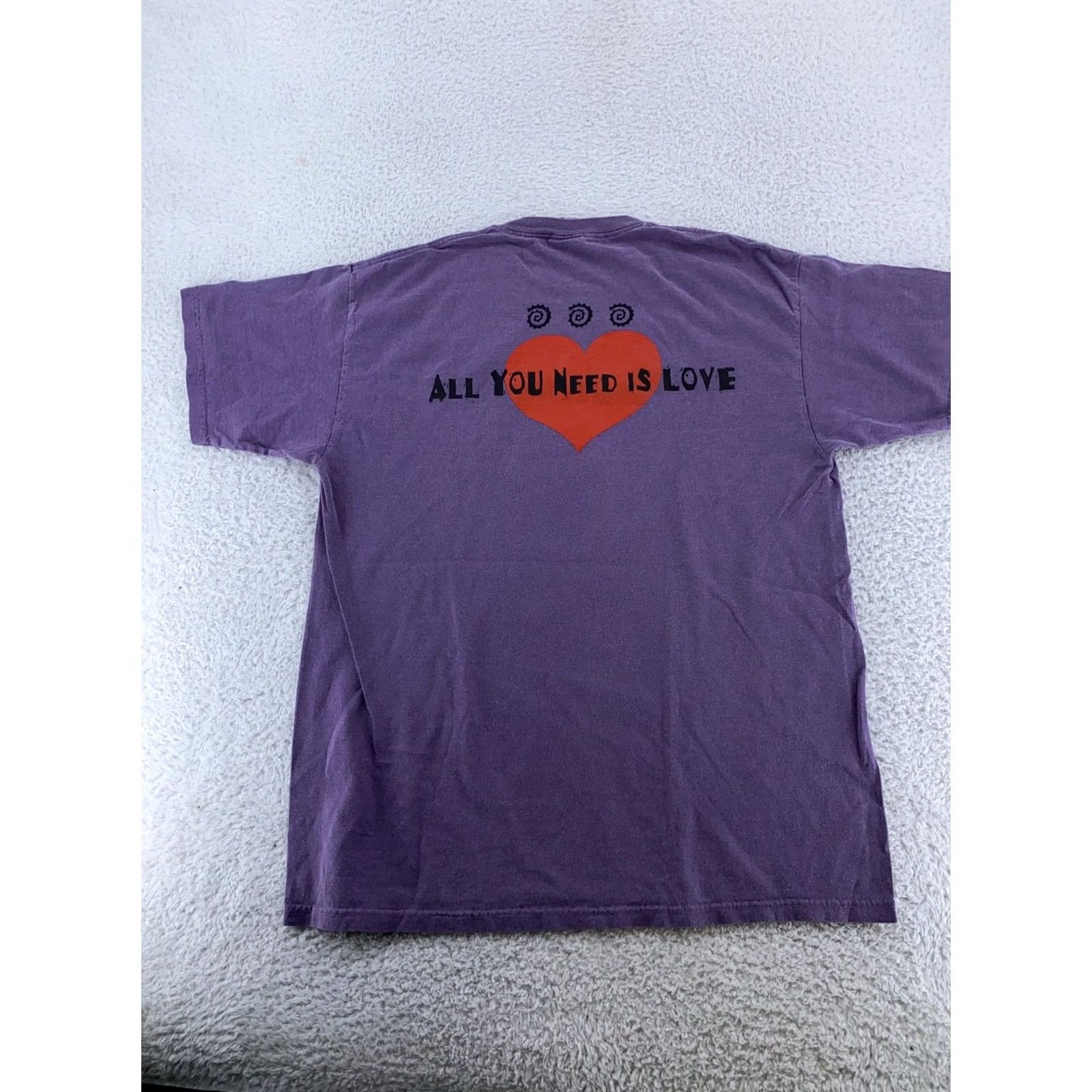 Anvil Duffy's Love Shack Bar Shirt Mens L Purple T-Shirt Graphic Print Short Sleeve Crew Neck Caribbean Tee Size US L / EU 52-54 / 3 - 4 Thumbnail