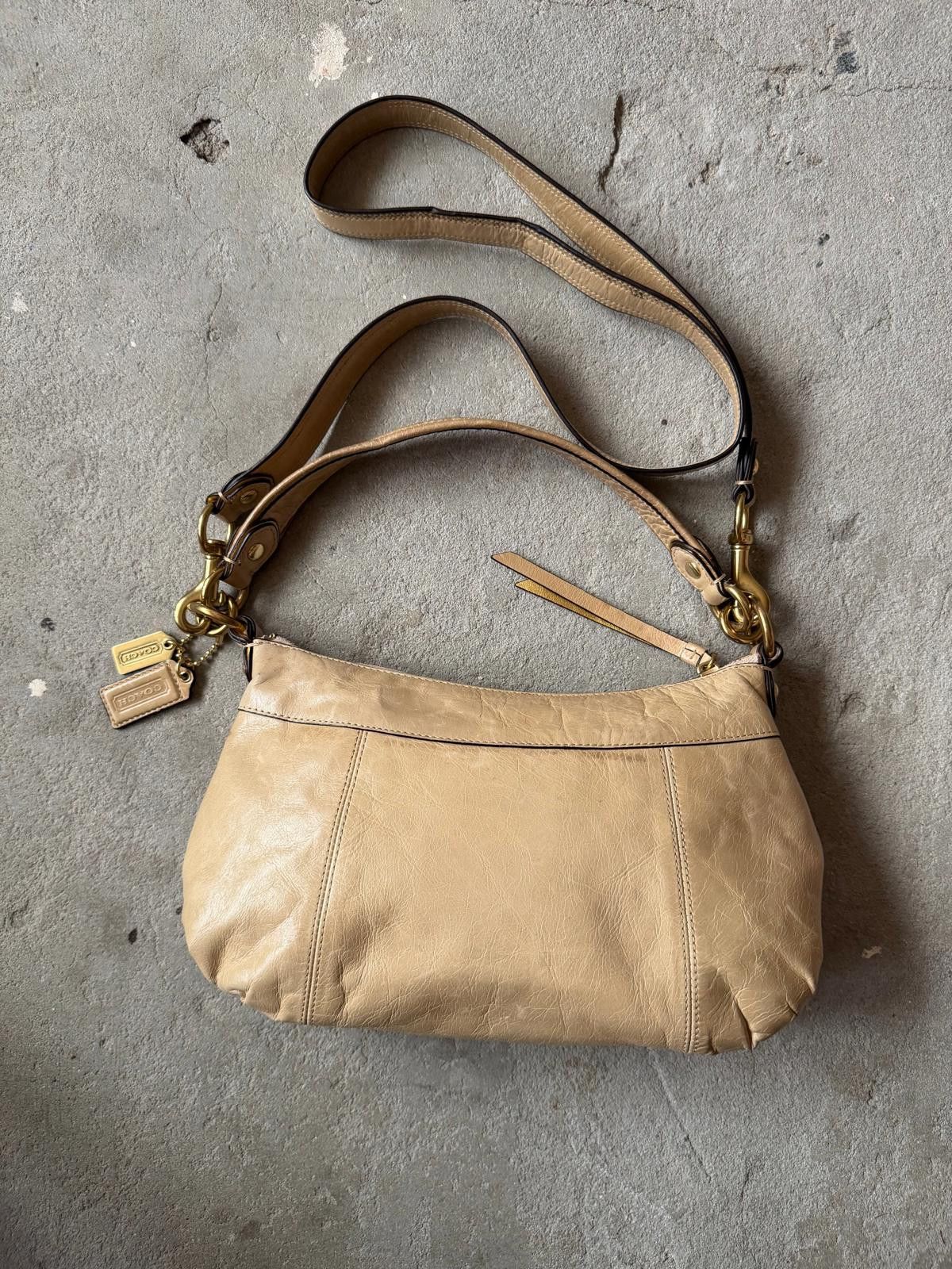 Coach Coach 2Way Poppy Leather Shoulder Bag Beige Size ONE SIZE - 5 Thumbnail