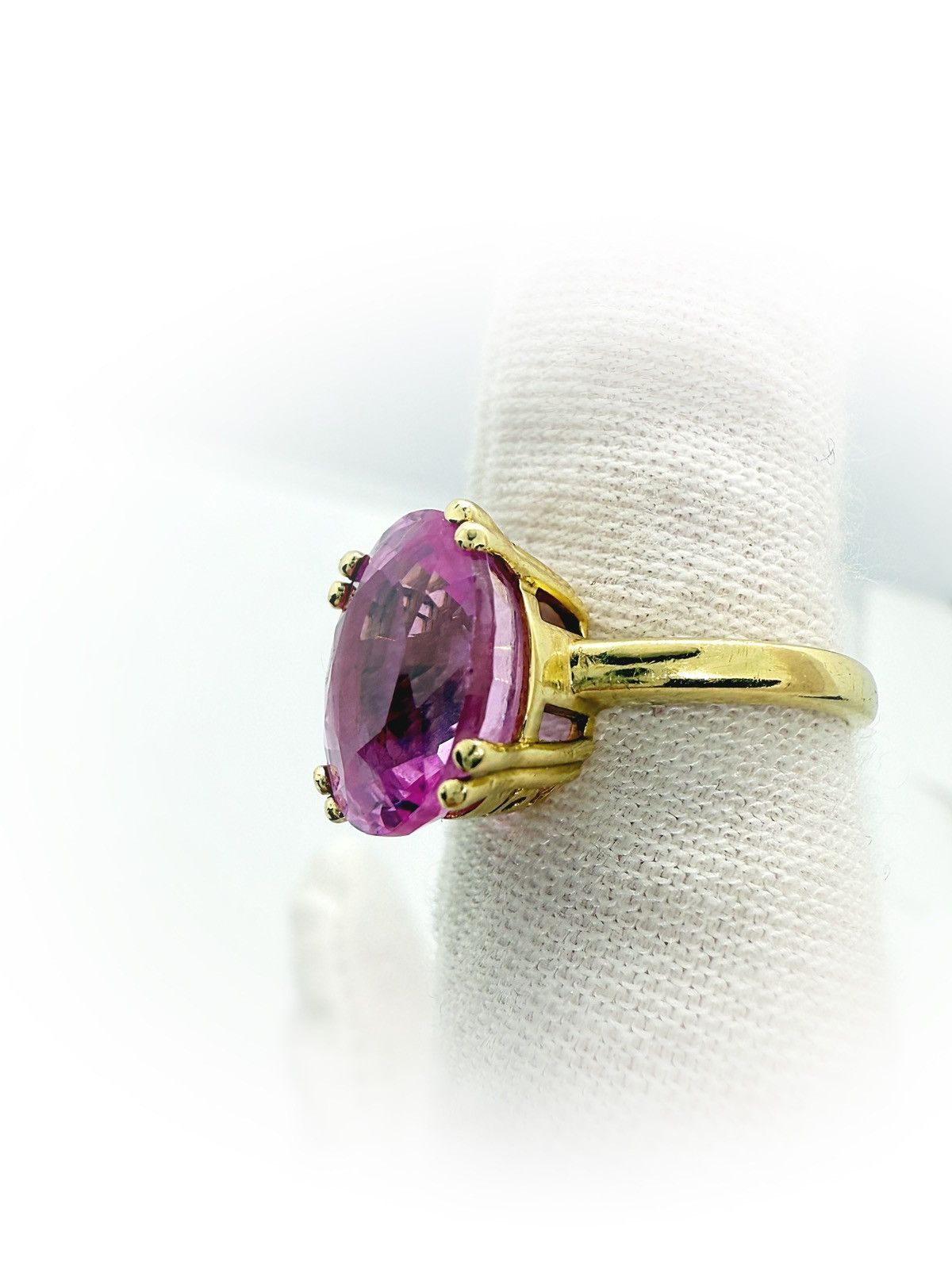 Nordstrom Stunning Pink Sapphire 10k Gold Ring! Size ONE SIZE - 3 Thumbnail