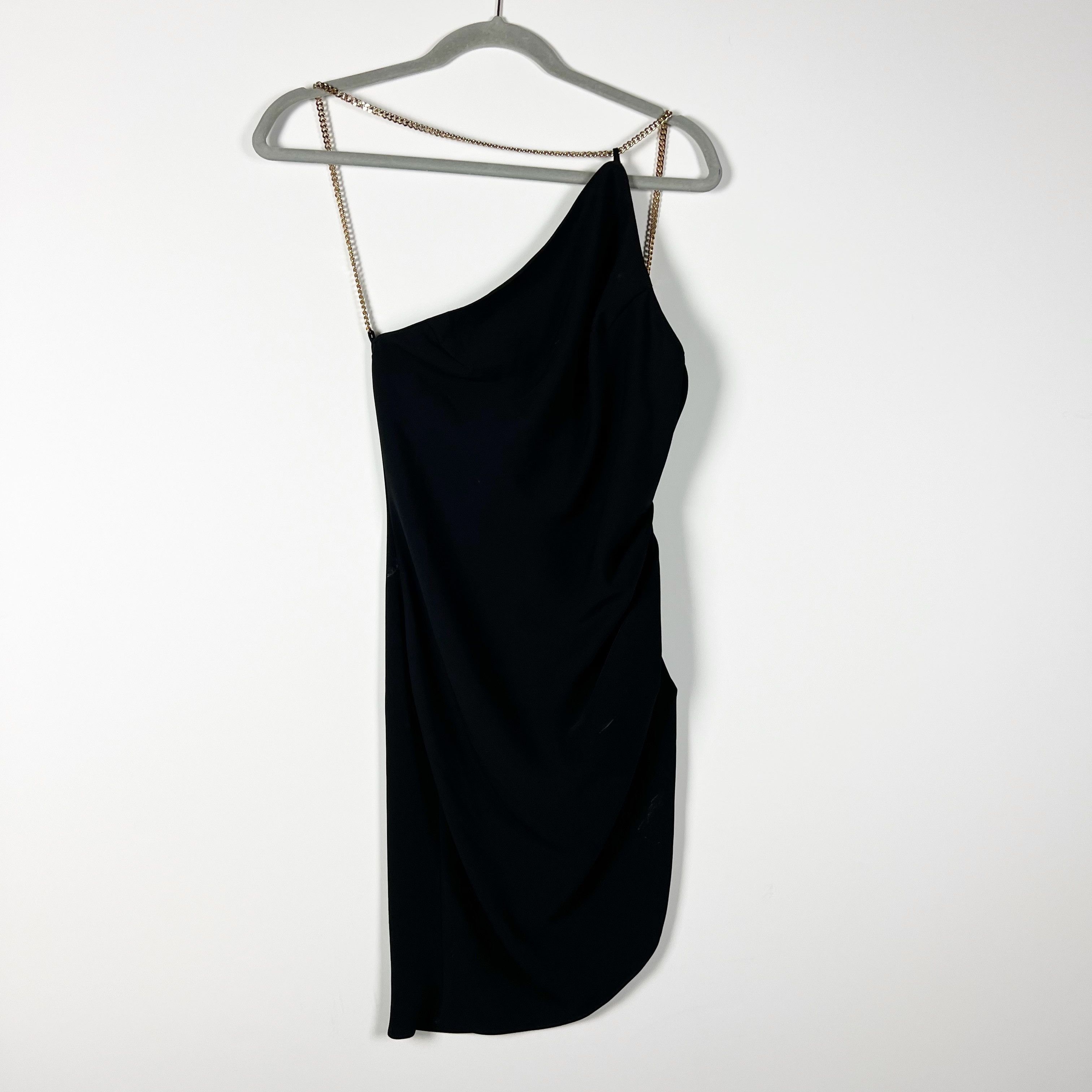 image of New Amanda Uprichard Evie Black Ruched Bodycon, Women's (Size XS)