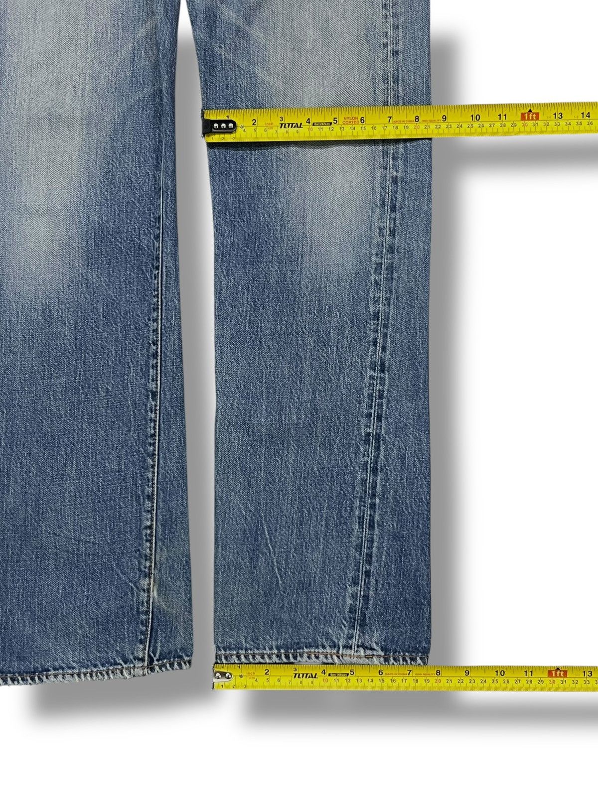 Denime Vintage 90s Sewing Chop O’alls Selvedge Denim Japan Size US 29 - 16 Thumbnail